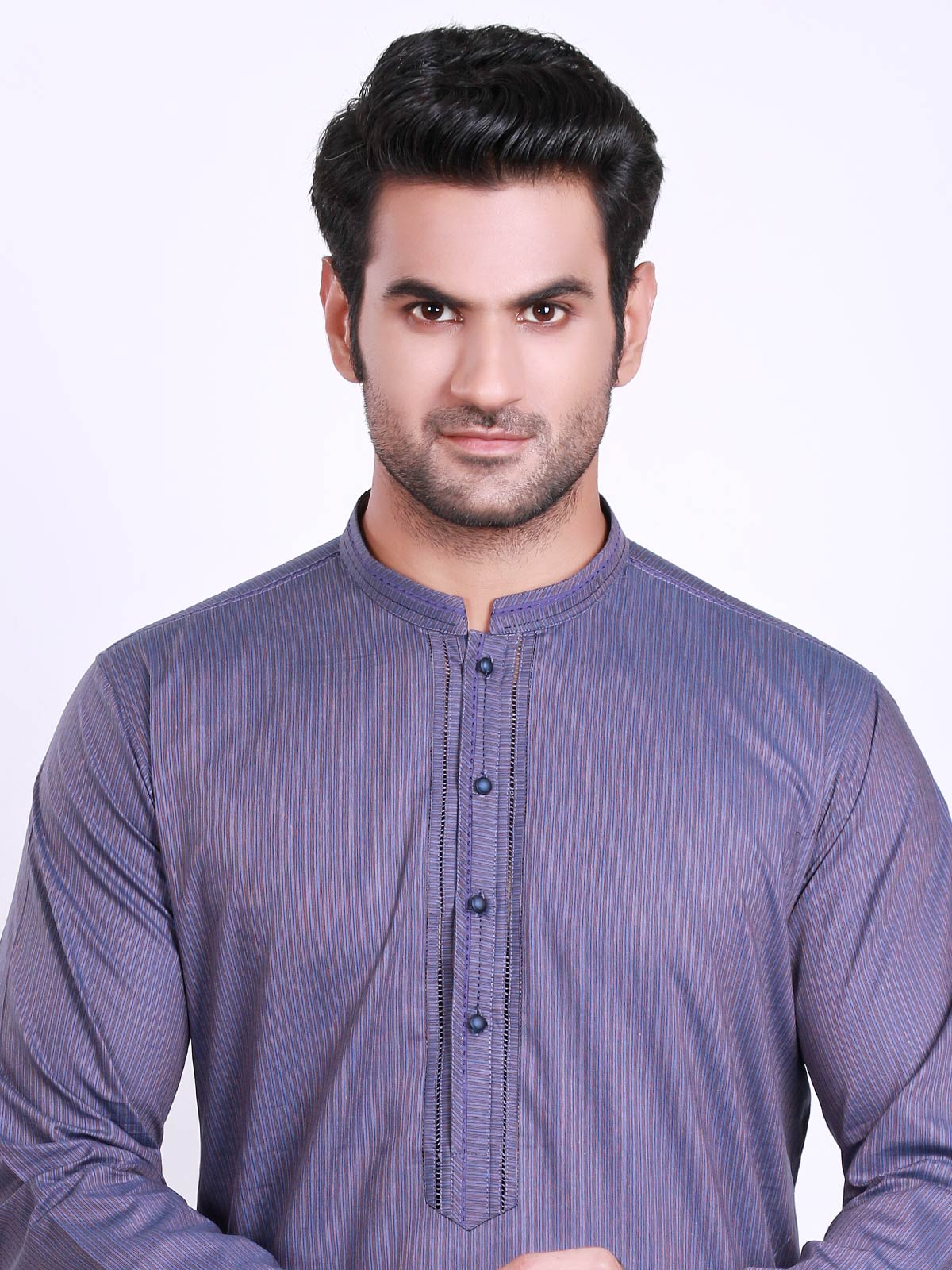 Men's Purple Kurta - 9310-S Men's Kurta - Image 2