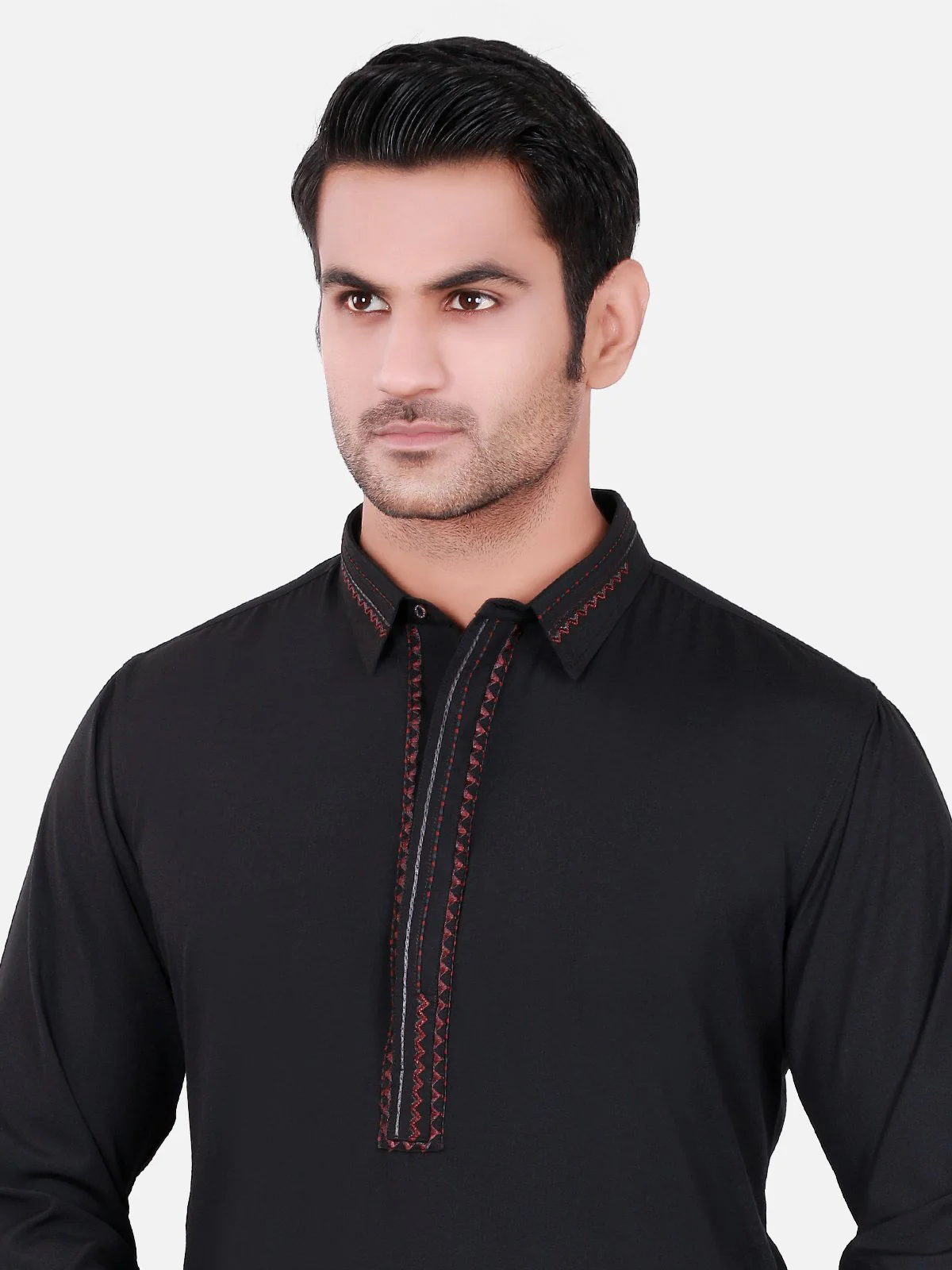 Men's Black Shalwar Kameez - MTKSSW-C16W-9329 - Image 2