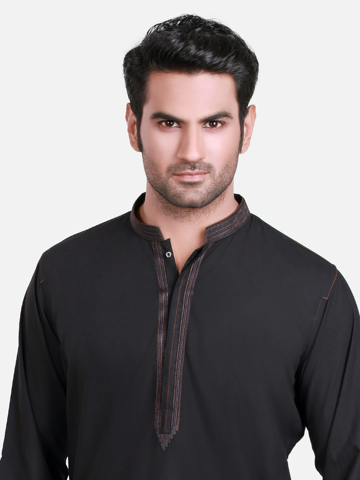 Men's Black Shalwar Kameez - MTKS-C16S-40388 - Image 2