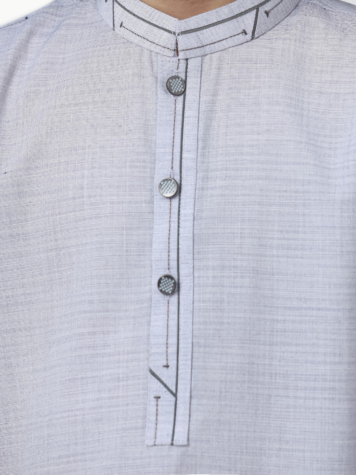 Boy's Ash Grey Kurta Shalwar - EBTKS23-3865 - Image 4