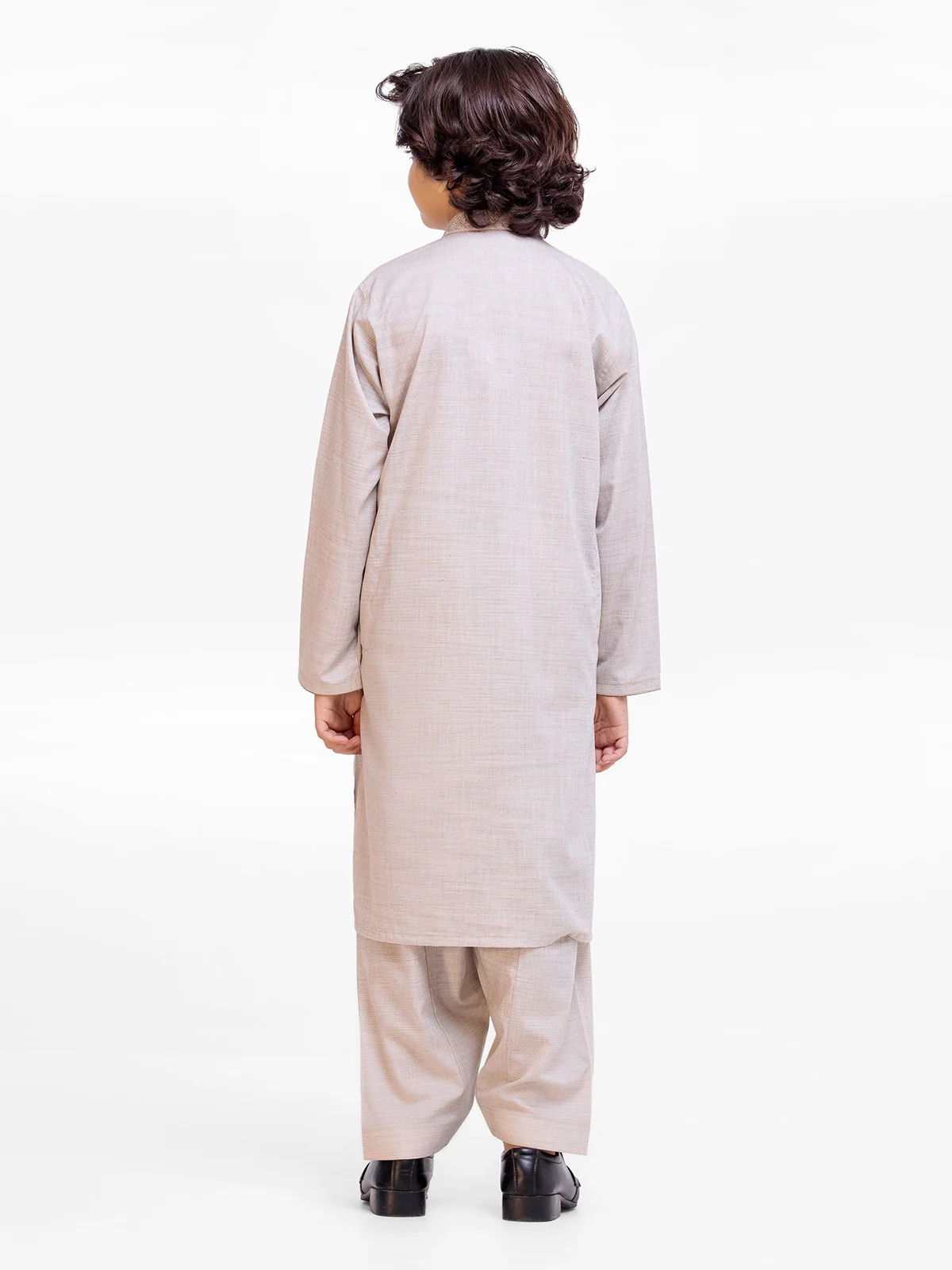 Boy's Ash Grey Kurta Shalwar - EBTKS23-3880 - Image 5