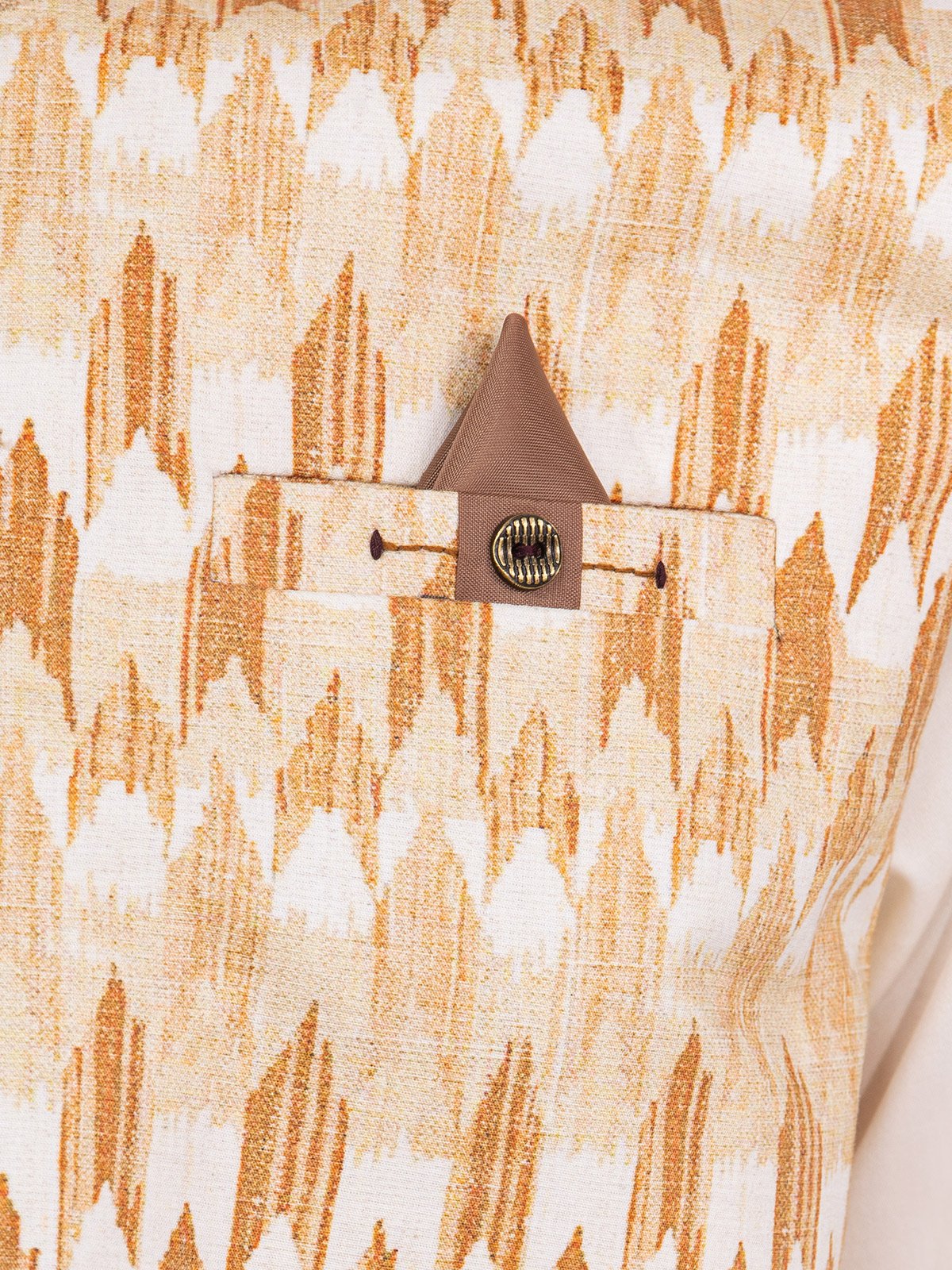 Boy's Beige & Cream Waist Coat Suit - EBTWCS22-25159 - Image 4