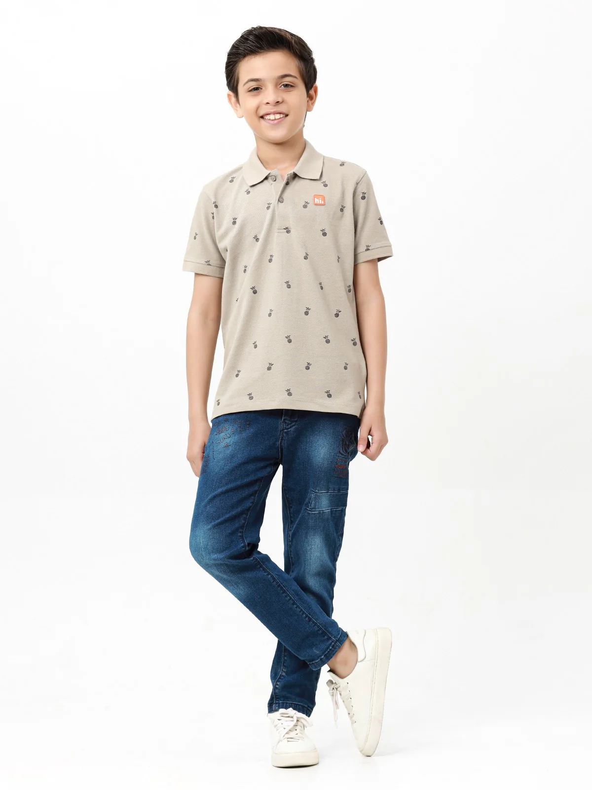 Boy's Beige Polo Shirt - EBTPS23-015 - Image 2