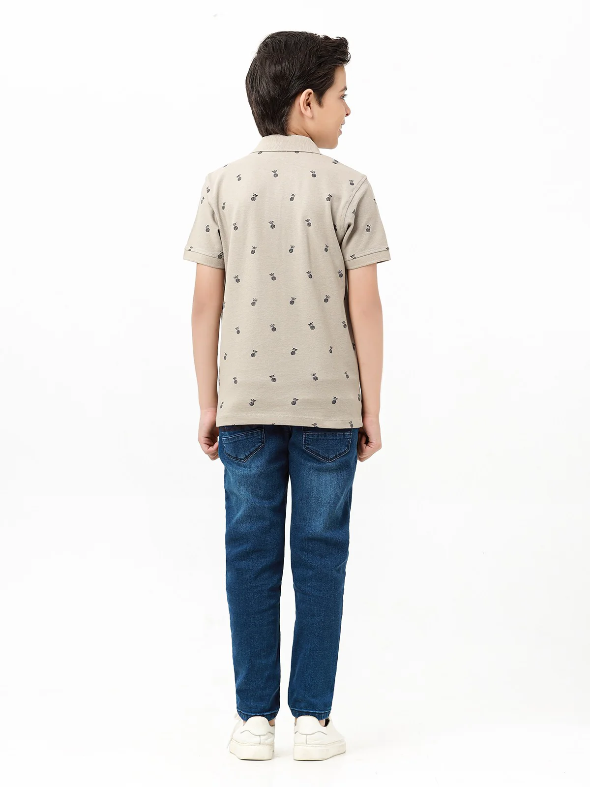 Boy's Beige Polo Shirt - EBTPS23-015 - Image 5