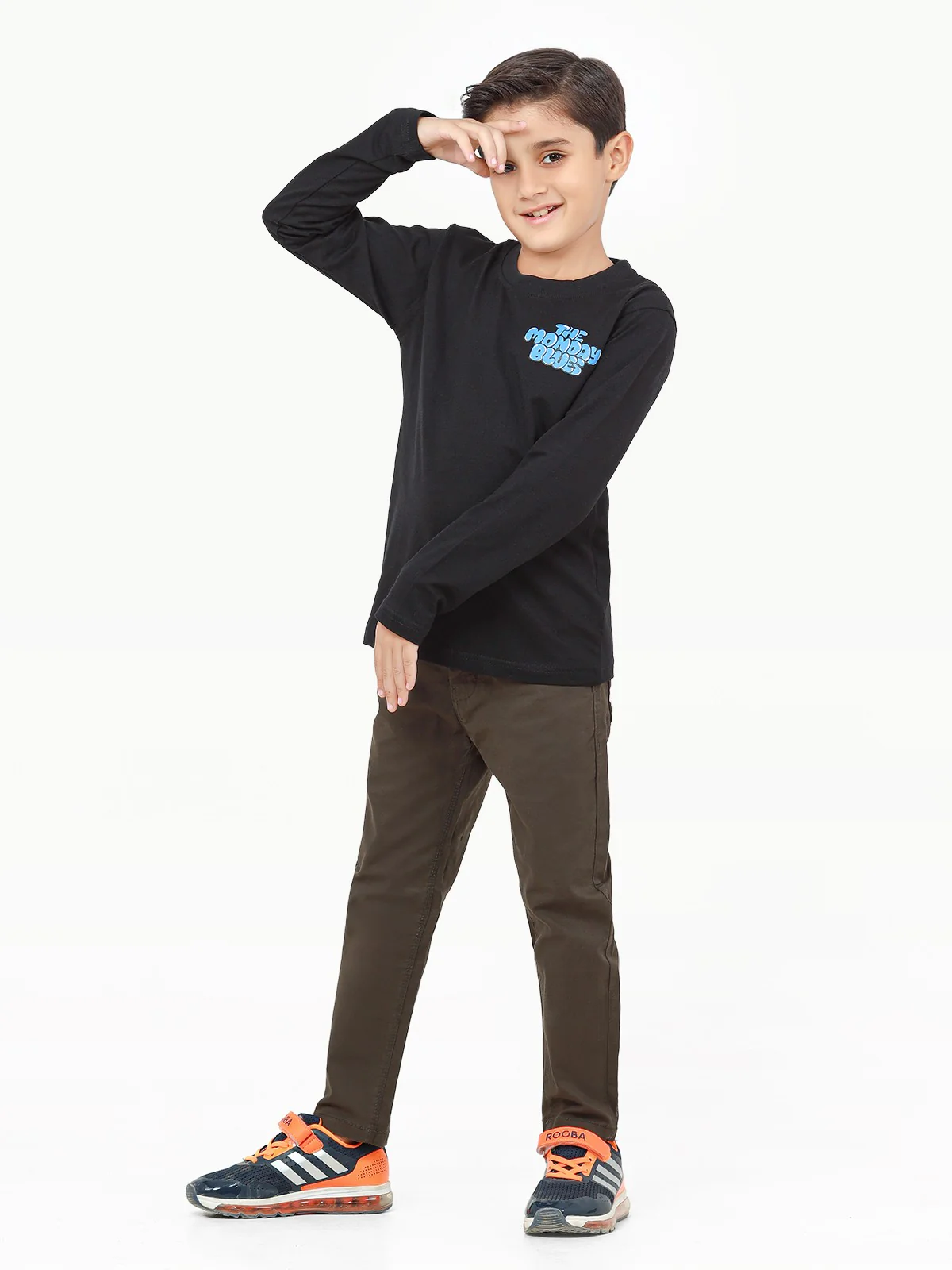 Boy's Black Full Sleeve T-Shirt - EBTGF22-020 - Image 3