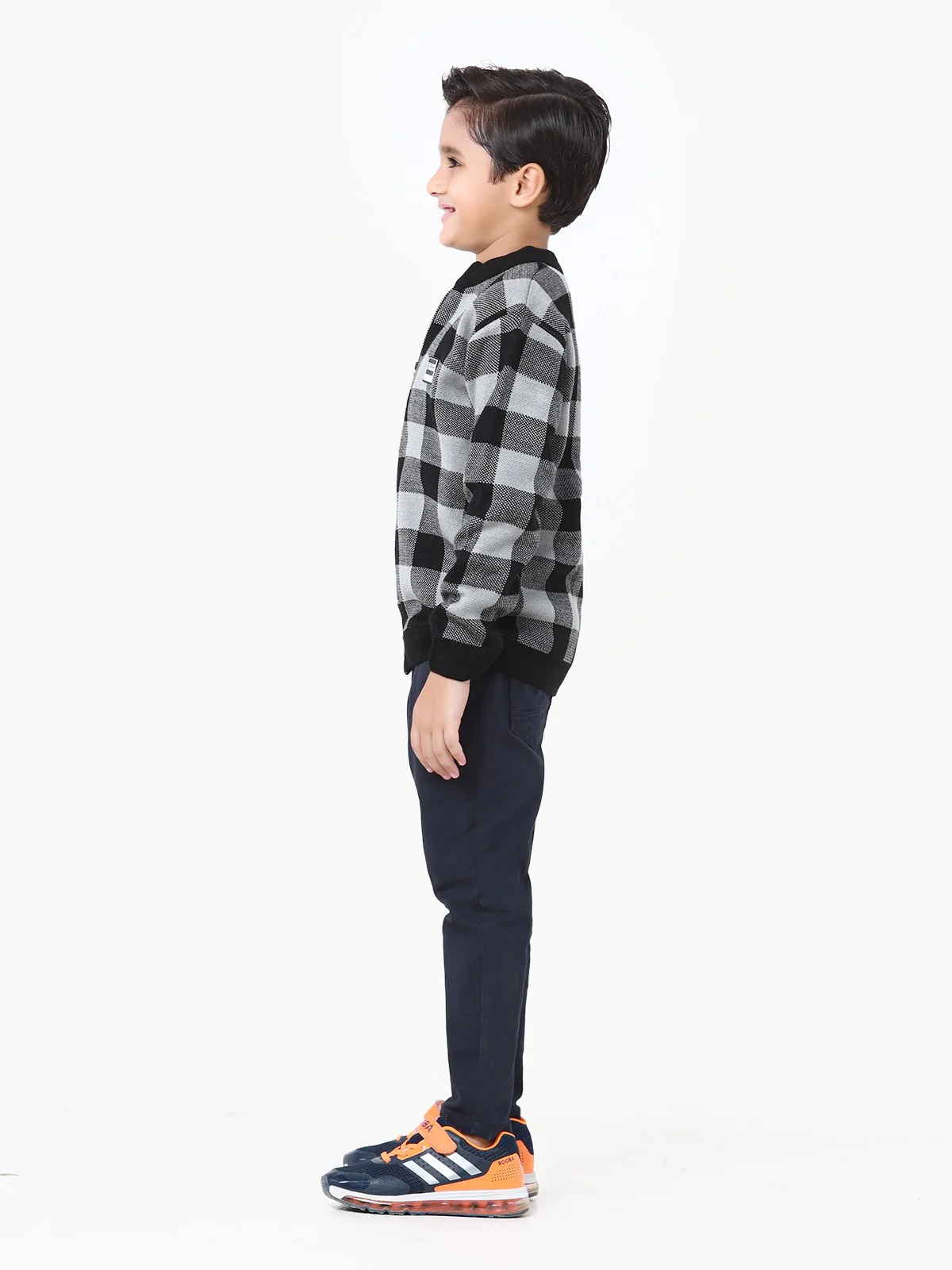 Boy's Black & Grey Sweater - EBTSWT22-018 - Image 3
