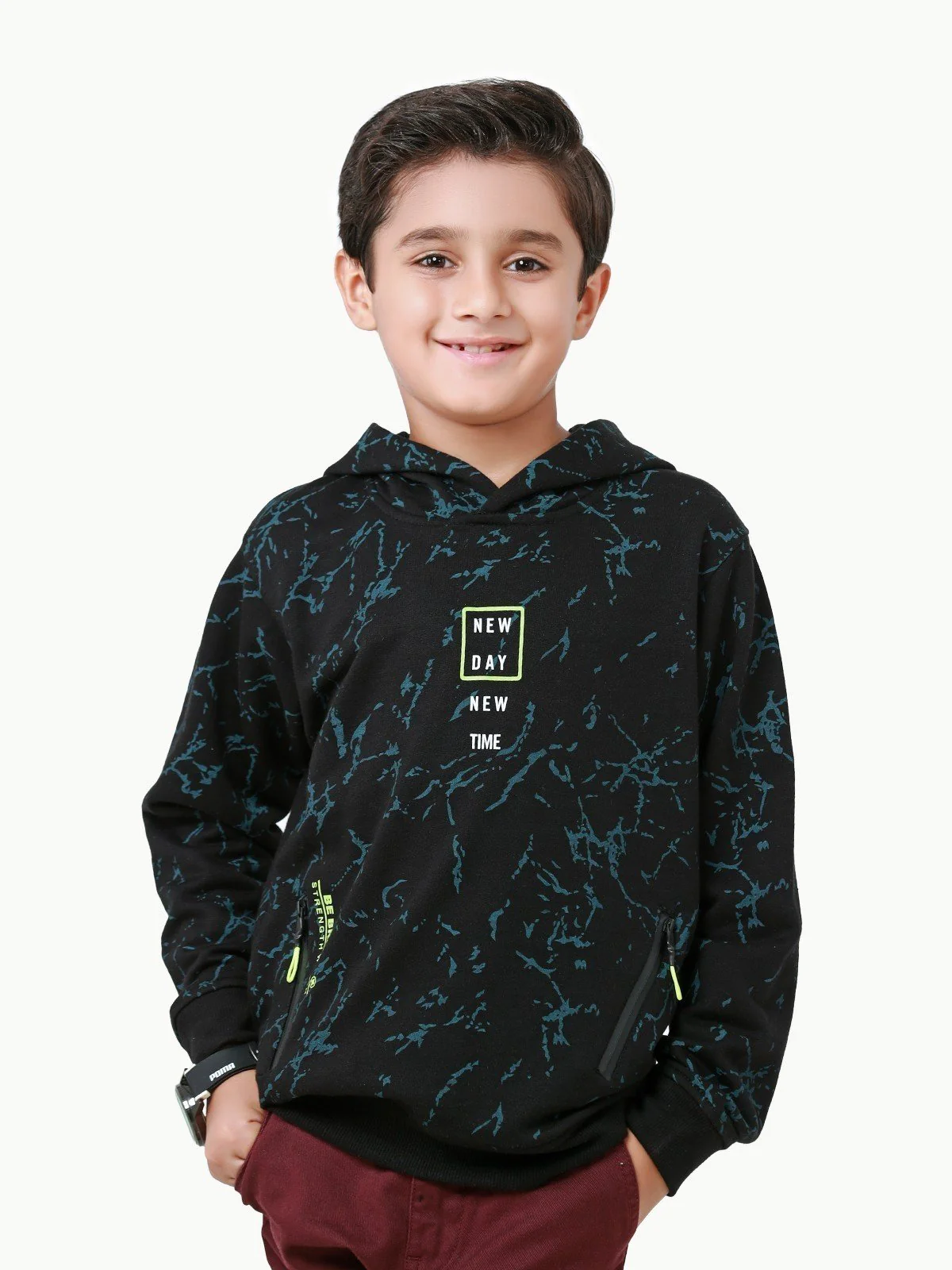 Boy's Black Hoodie - EBTH22-014