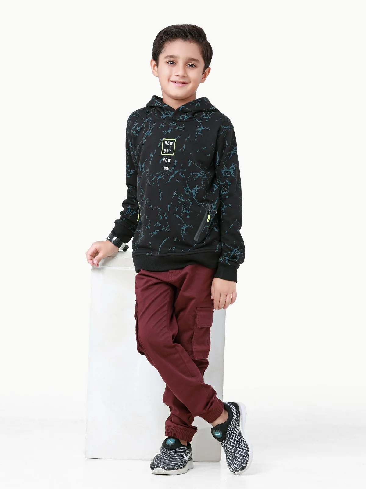 Boy's Black Hoodie - EBTH22-014 - Image 2