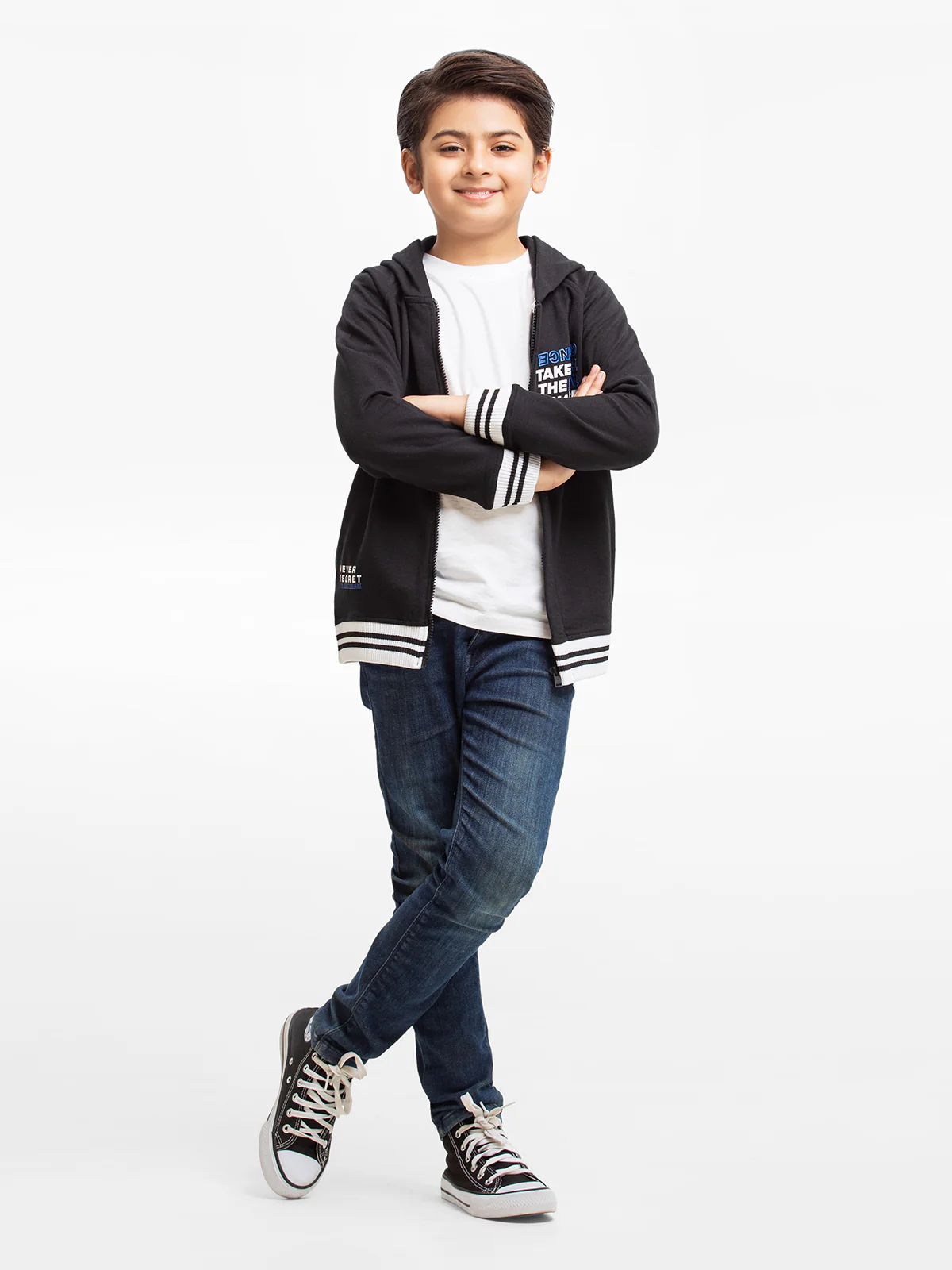 Boy's Black Hoodie - EBTH23-002 - Image 2