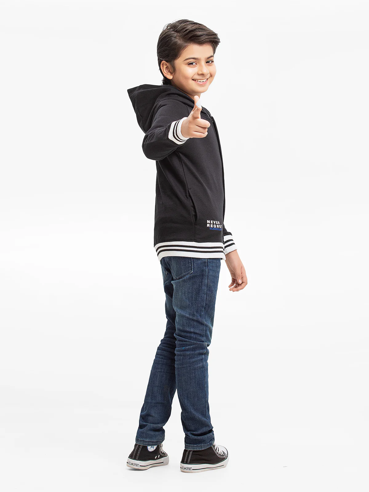 Boy's Black Hoodie - EBTH23-002 - Image 3
