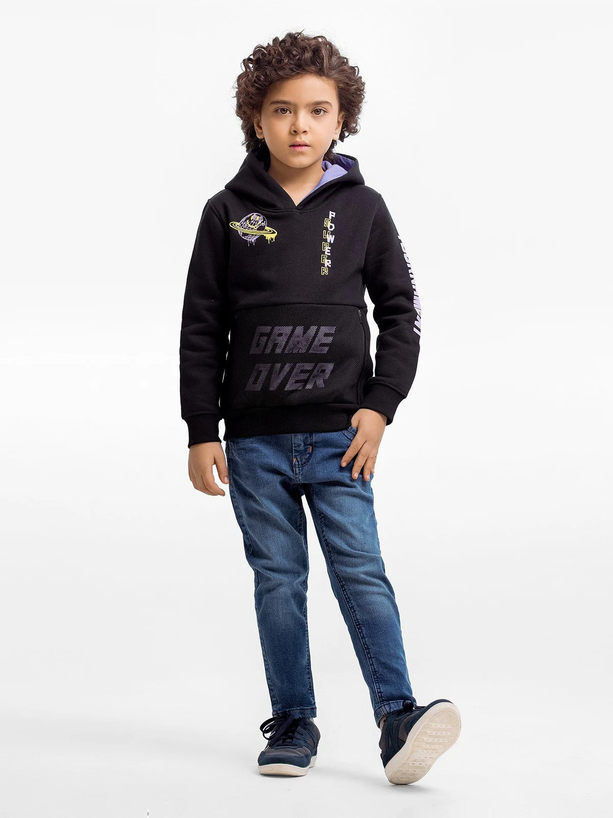 Boy's Black Hoodie - EBTH23-005 - Image 2