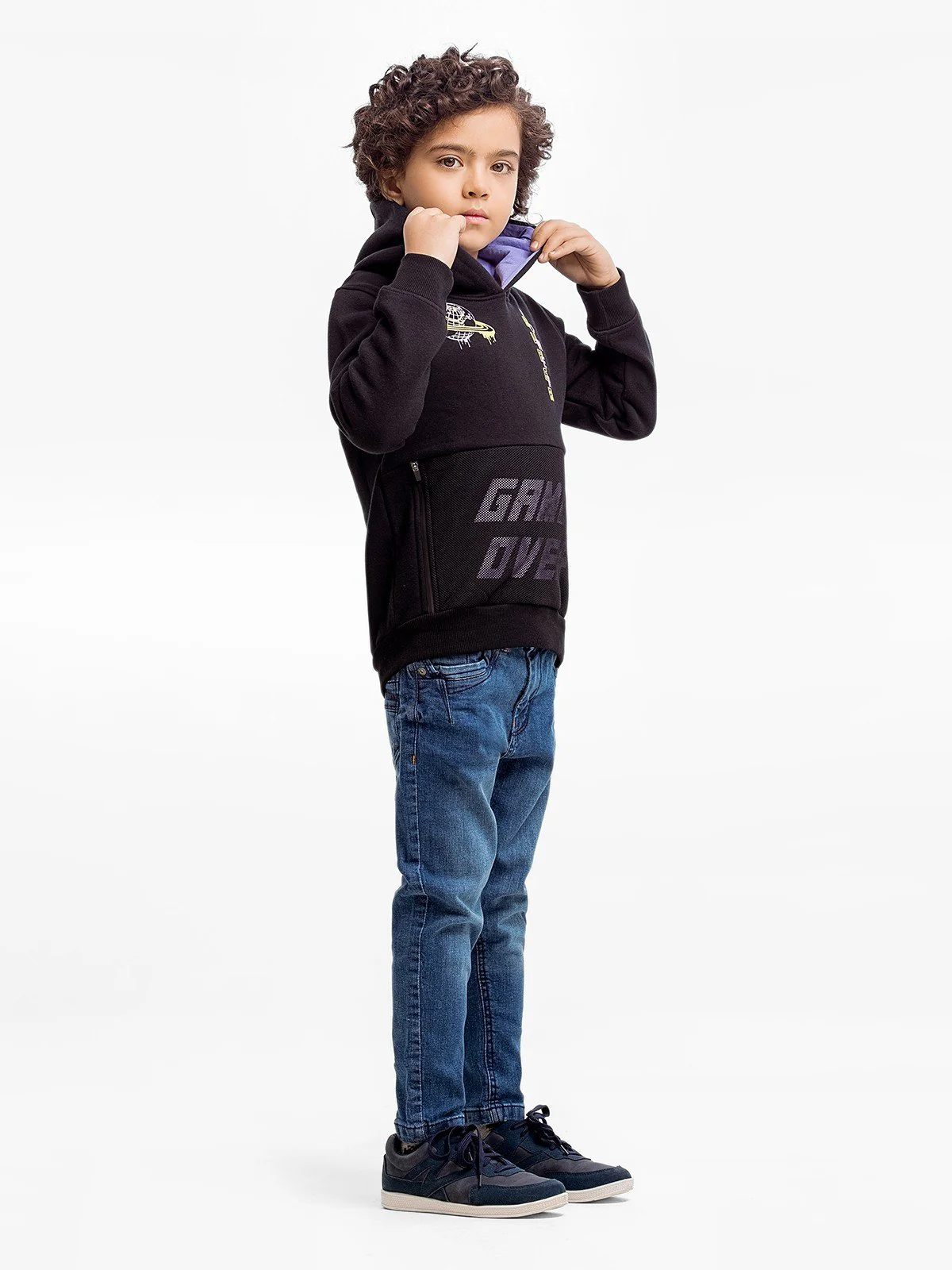 Boy's Black Hoodie - EBTH23-005 - Image 3