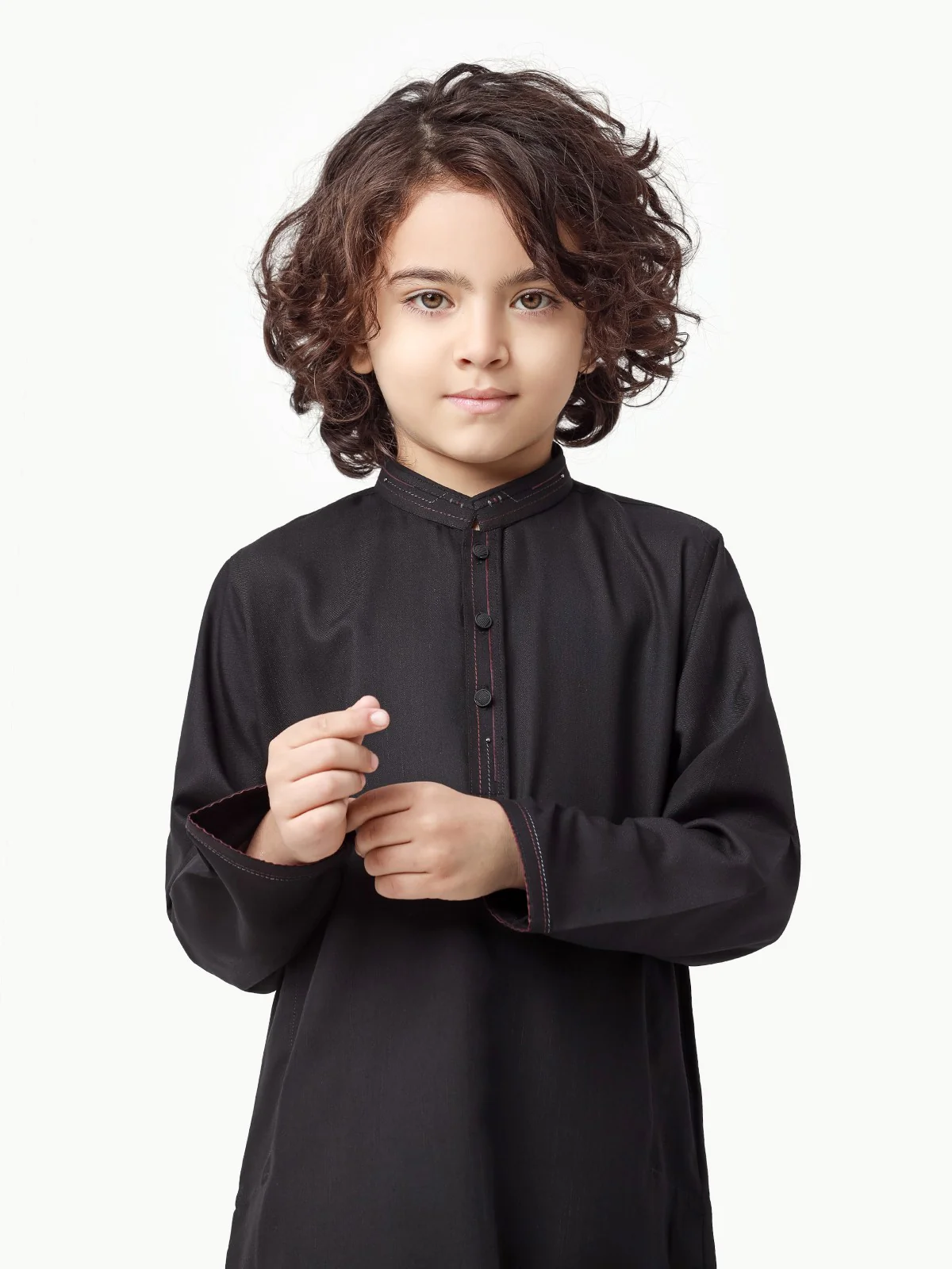 Boy's Black Kurta Shalwar - EBTKS23-3855 - Image 2