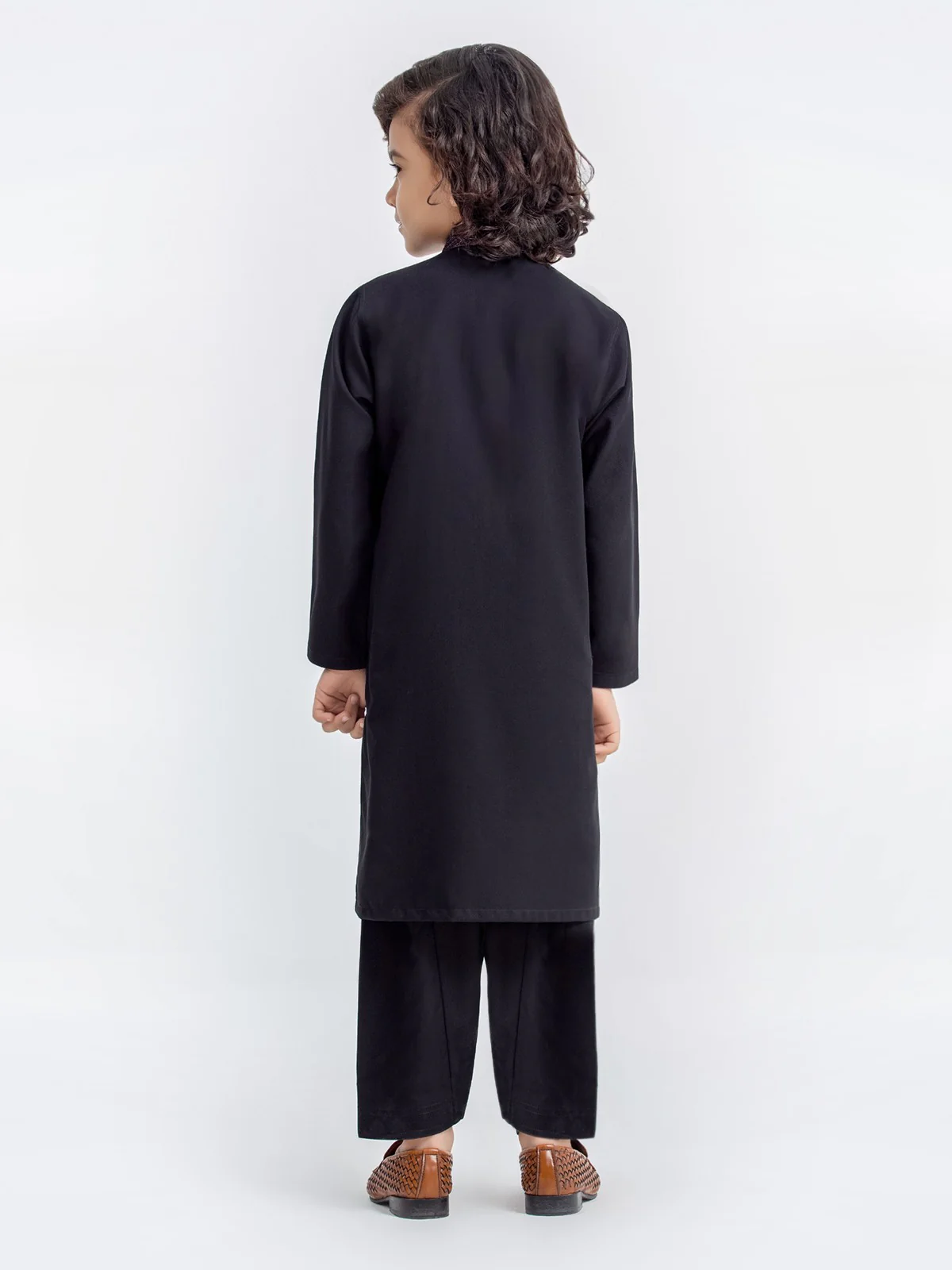 Boy's Black Kurta Shalwar - EBTKS23-3874 - Image 6