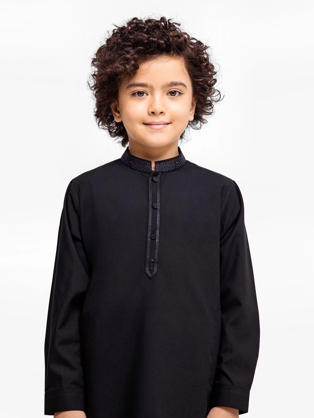 Boy's Black Kurta Shalwar - EBTKS23-3899 - Image 3