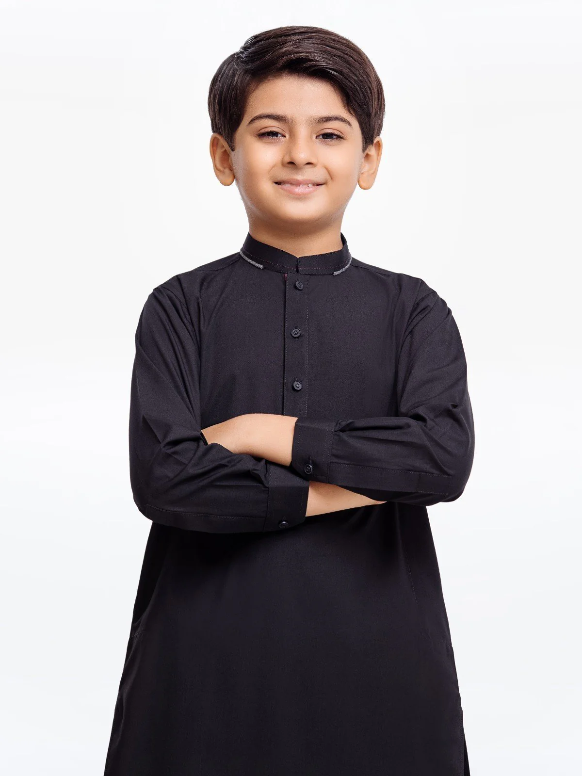 Boy's Black Kurta Shalwar - EBTKS23-3908 - Image 2