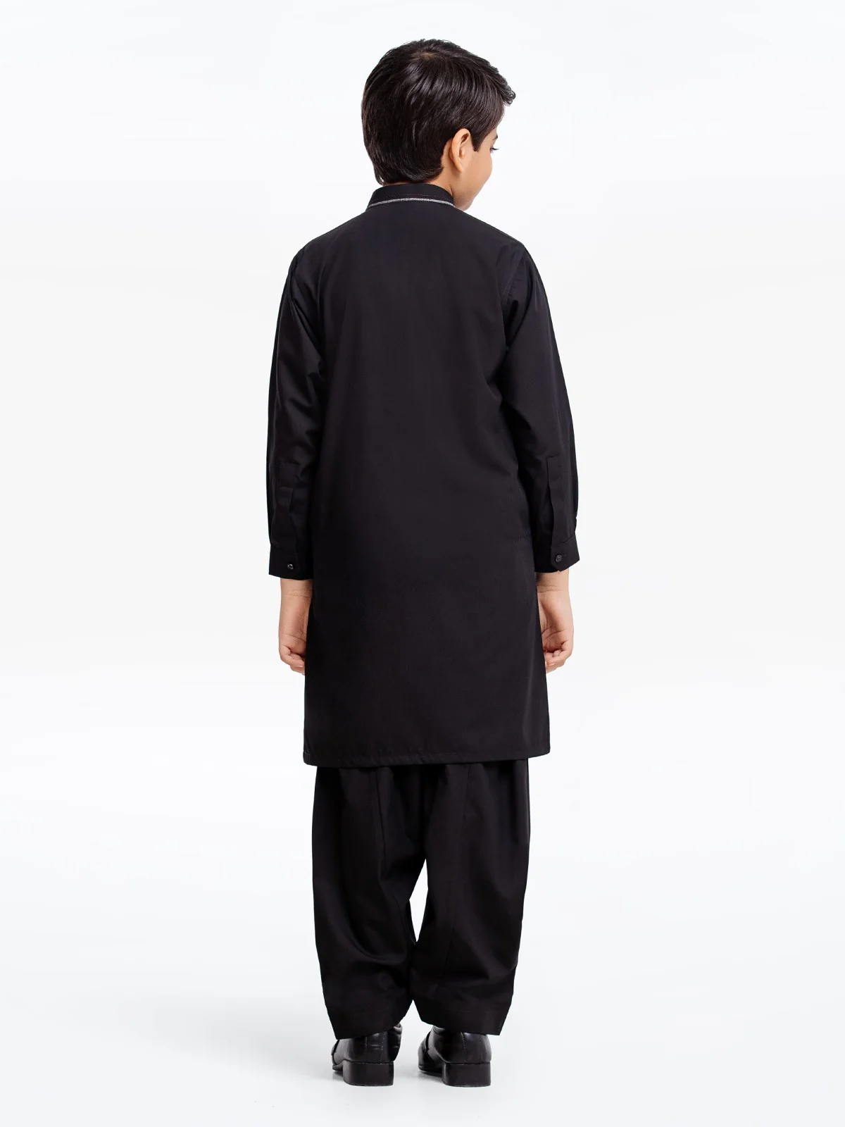 Boy's Black Kurta Shalwar - EBTKS23-3908 - Image 5