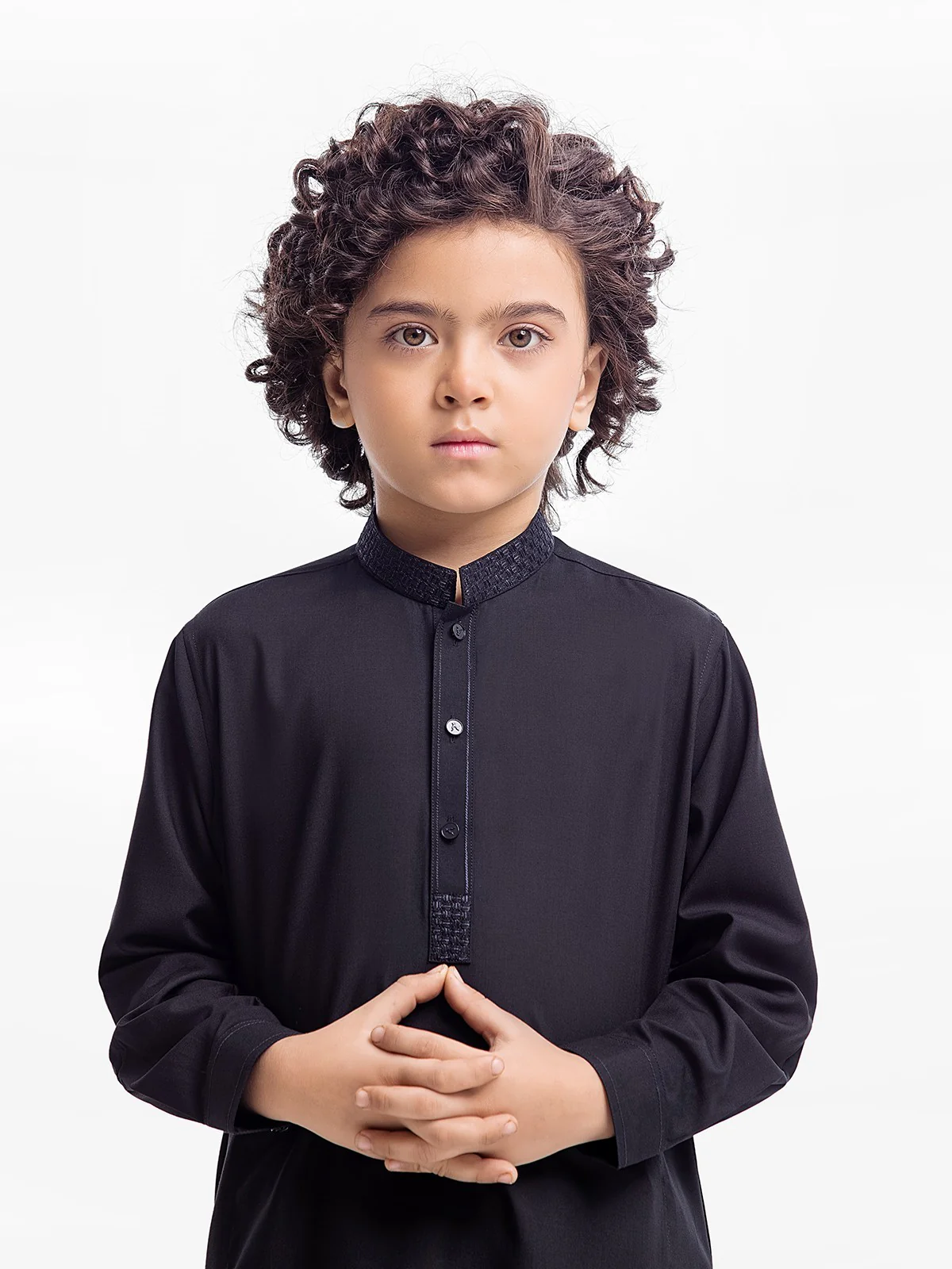 Boy's Black Kurta Shalwar - EBTKS23-3909 - Image 2