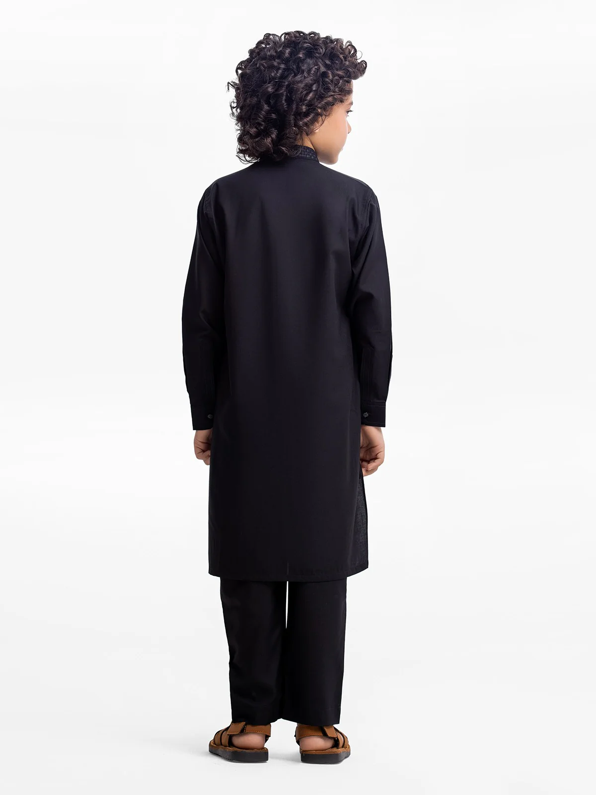Boy's Black Kurta Shalwar - EBTKS23-3909 - Image 6