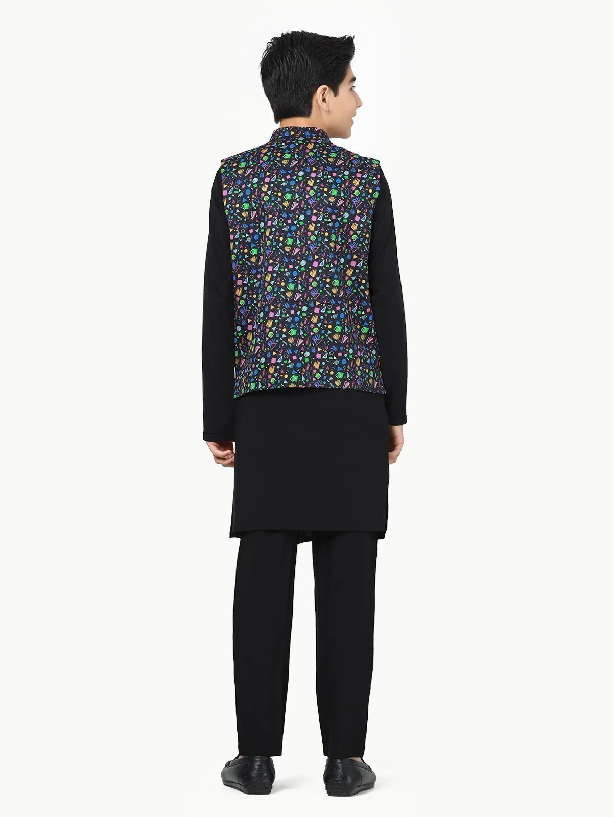 Boy's Black Multi Waist Coat Suit - EBTWCS22-25167 - Image 6