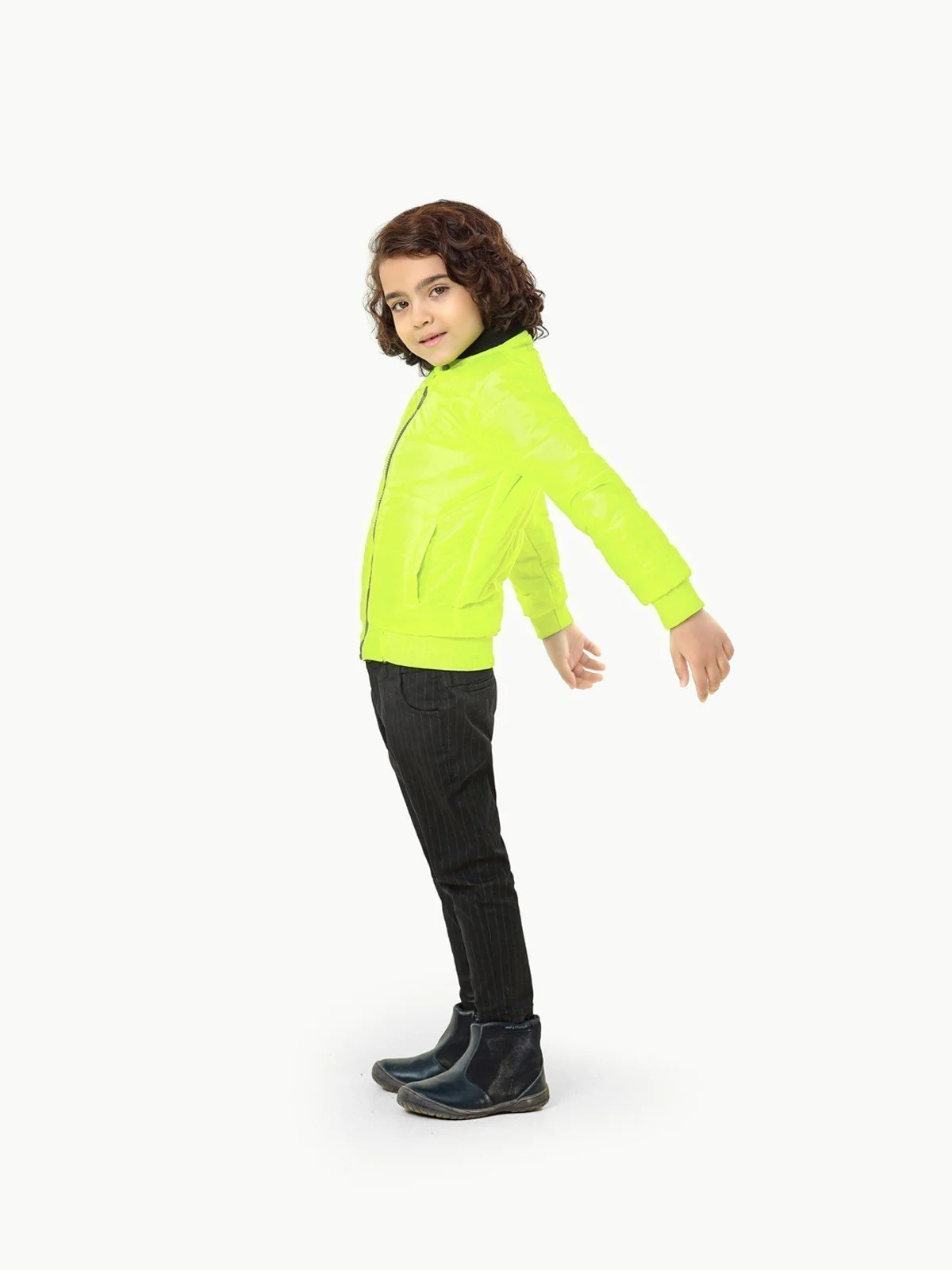 Boy's Black Neon Reversible Jacket - EBTJP22-001 - Image 4