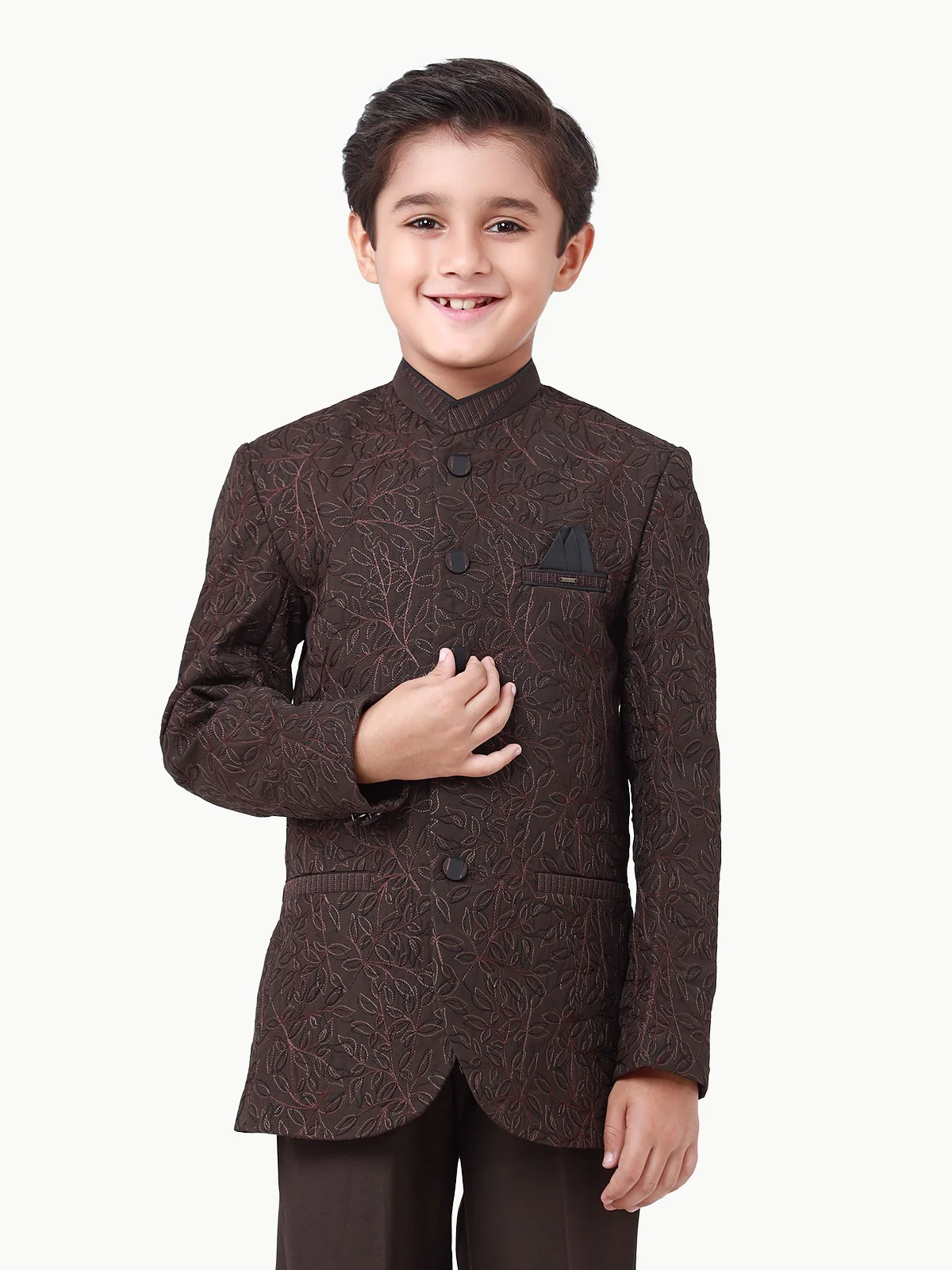 Boy's Black Olive Prince Suit - EBTPCS22-010 - Image 2