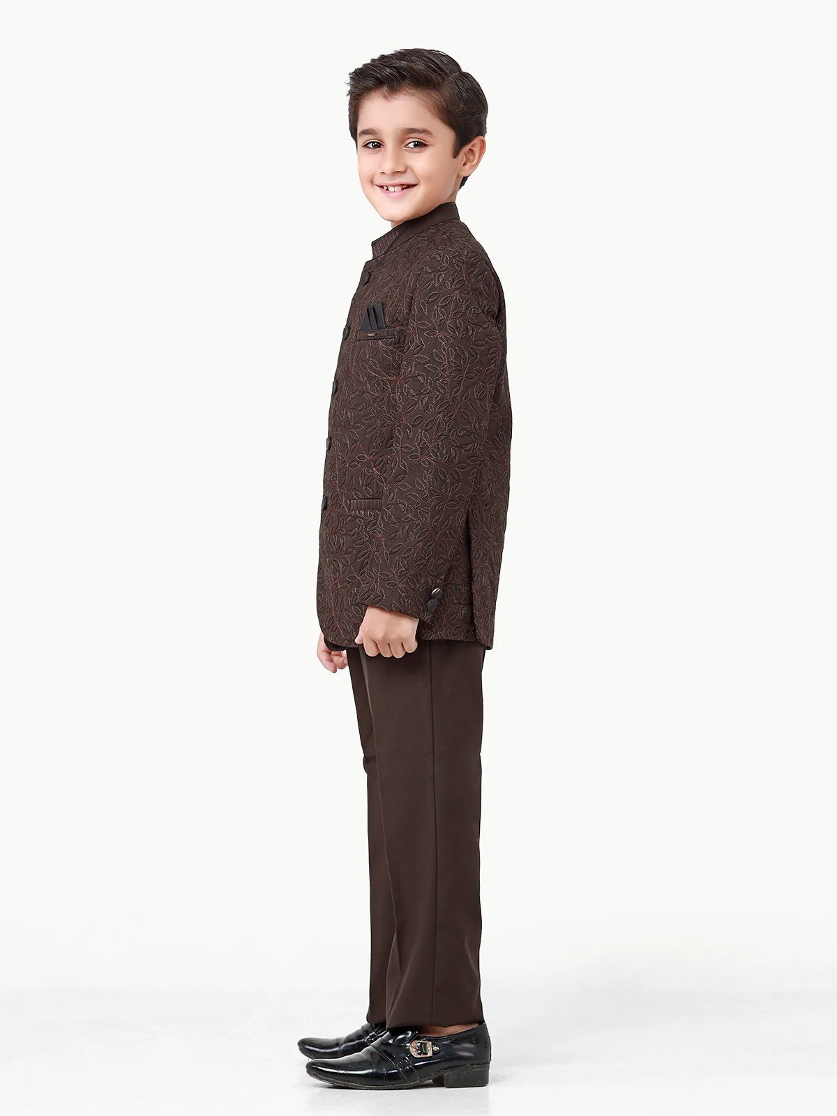 Boy's Black Olive Prince Suit - EBTPCS22-010 - Image 3