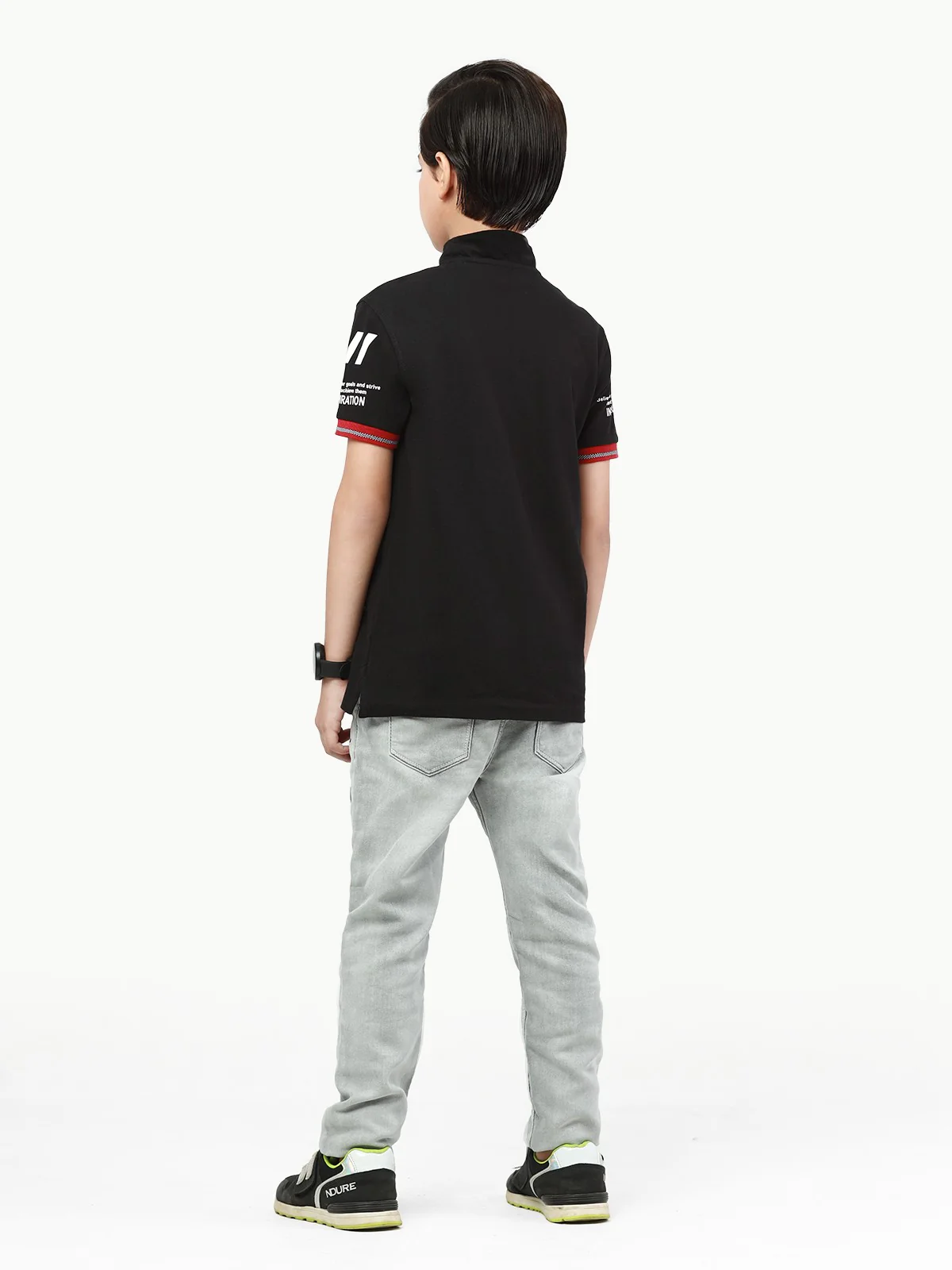 Boy's Black Polo Shirt - EBTPS22-015 - Image 7