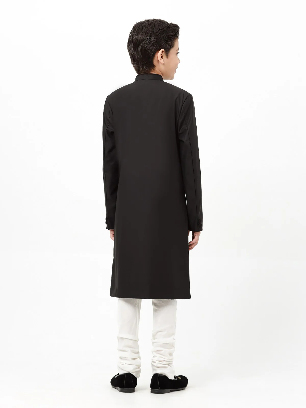 Boy's Black Sherwani - EBTS23-34030 - Image 6