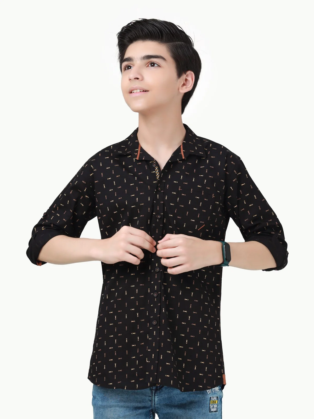 Boy's Black Shirt - EBTS22-27453 - Image 2