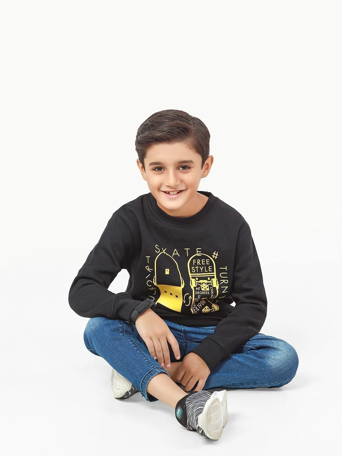 Boy's Black Sweatshirt - EBTSS22-005 - Image 4