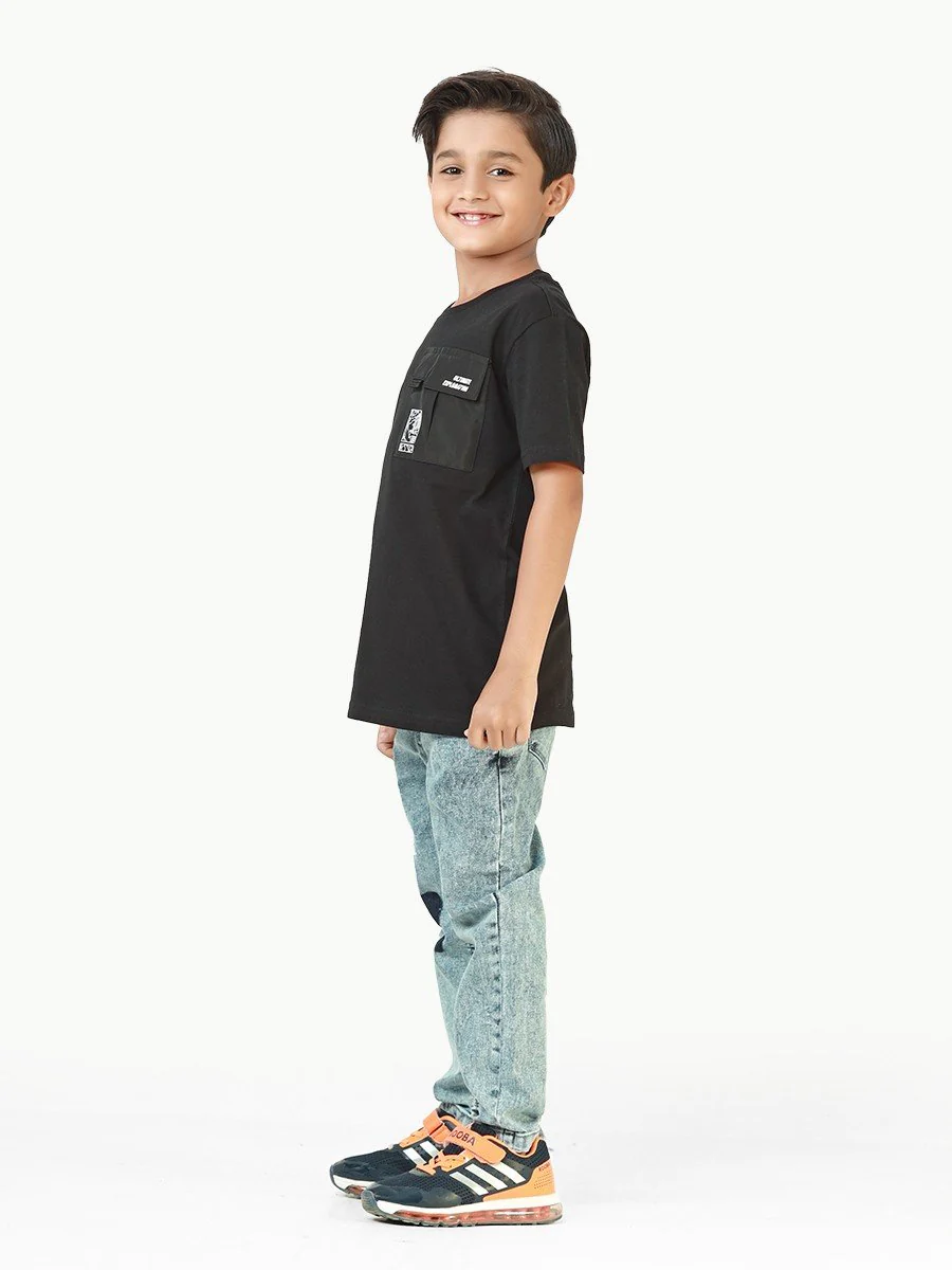 Boy's Black T-Shirt - EBTTS22-016 - Image 2