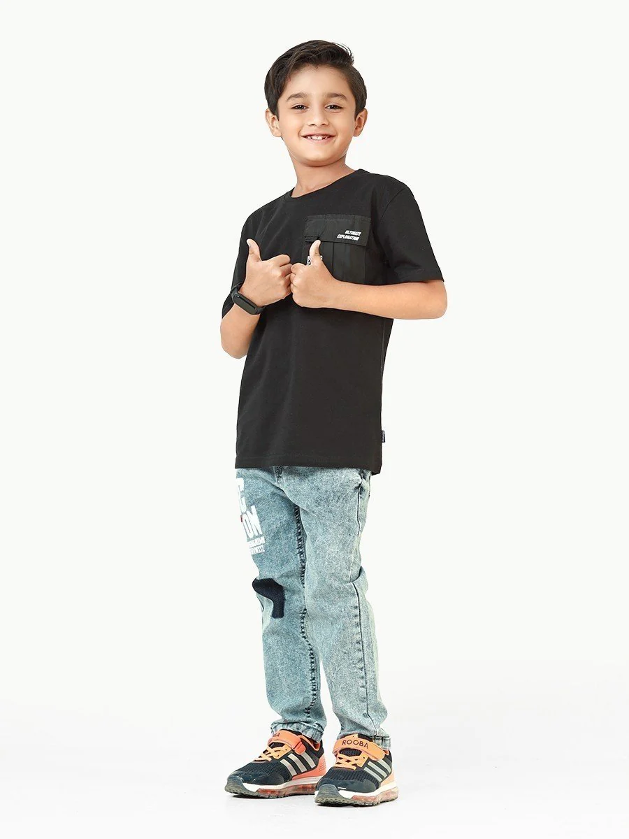 Boy's Black T-Shirt - EBTTS22-016 - Image 3