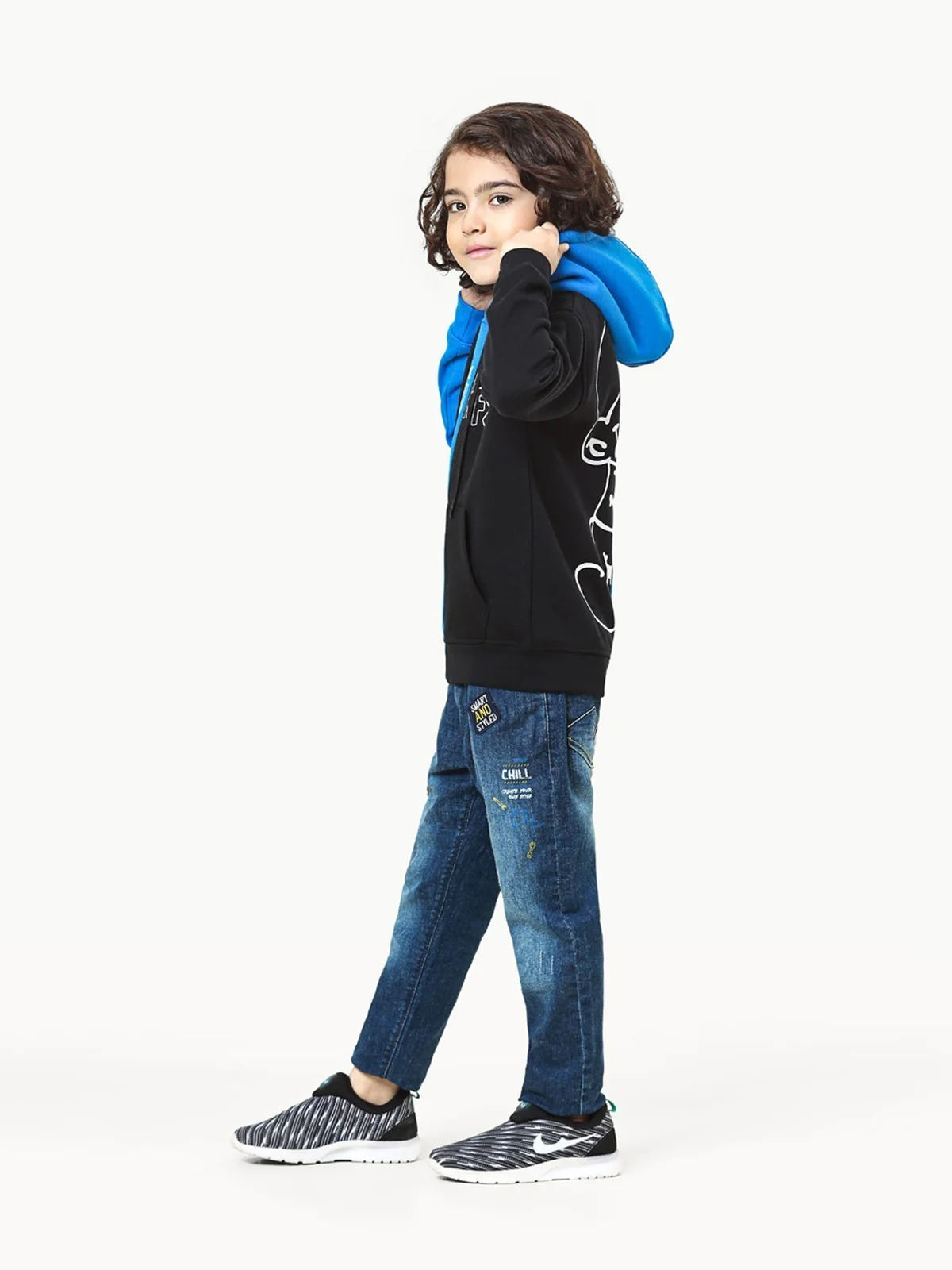 Boy's Blue & Black Hoodie - EBTH22-003 - Image 3