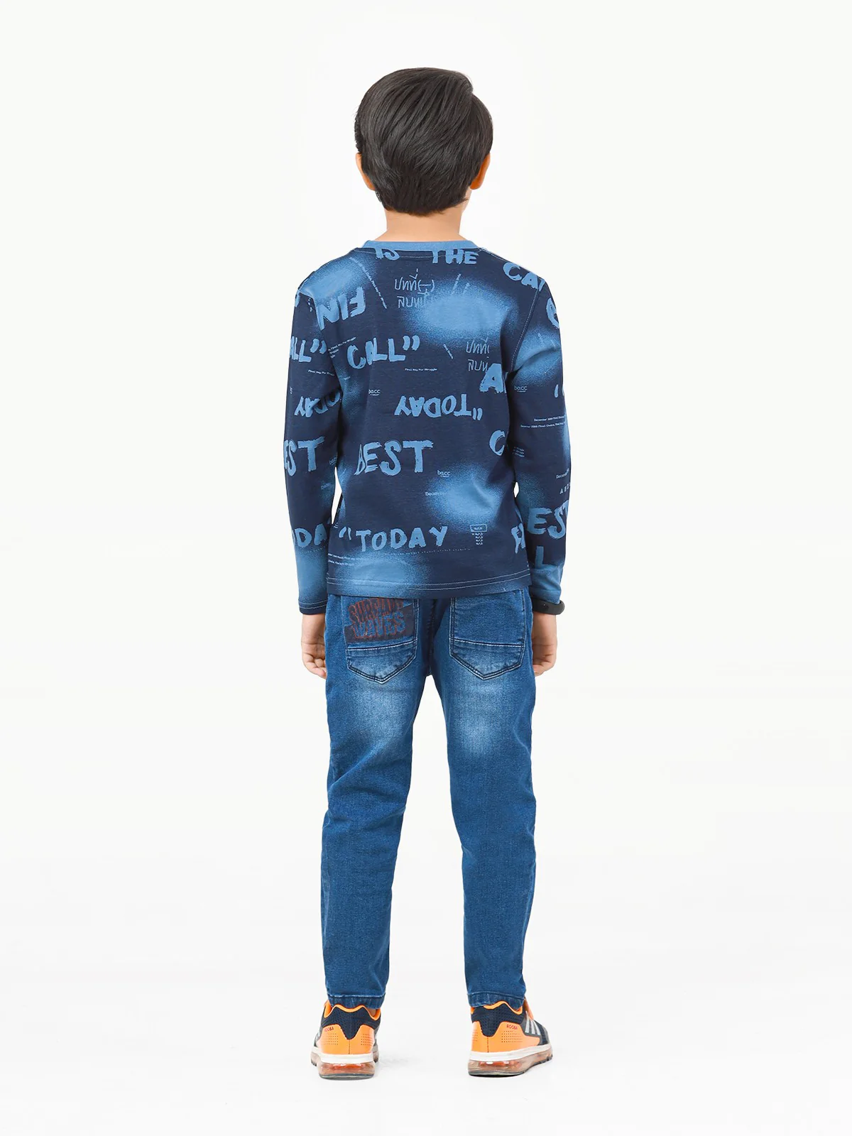 Boy's Blue Full Sleeve T-Shirt - EBTGF22-010 - Image 6