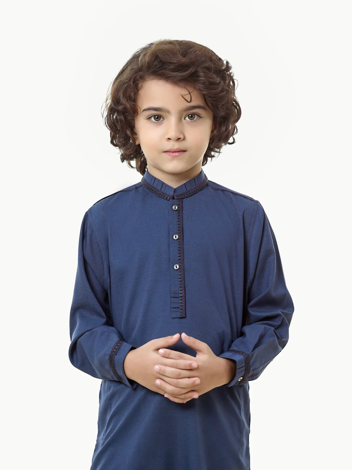 Boy's Blue Kurta Shalwar - EBTKS23-3811 - Image 2