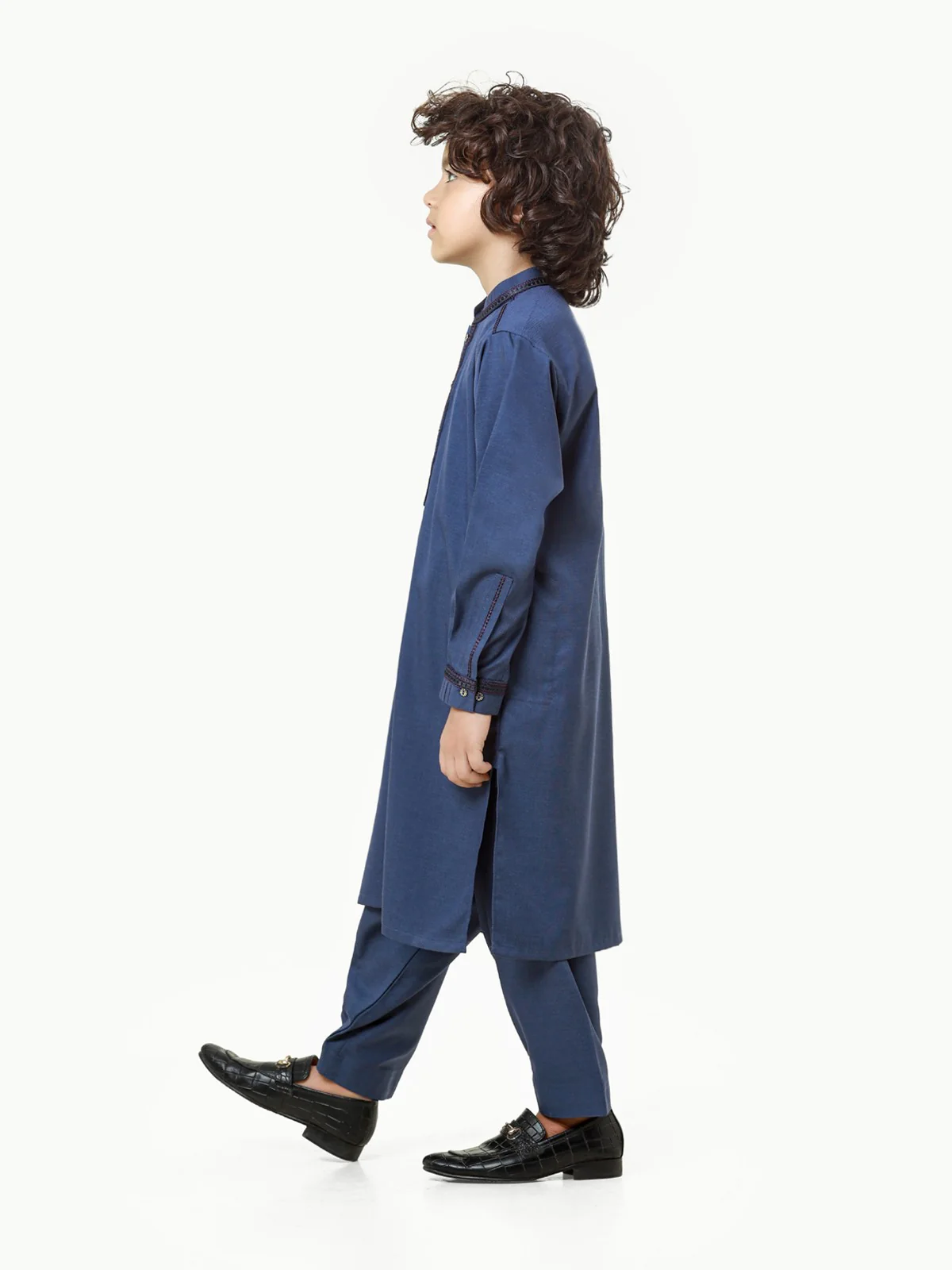Boy's Blue Kurta Shalwar - EBTKS23-3811 - Image 4