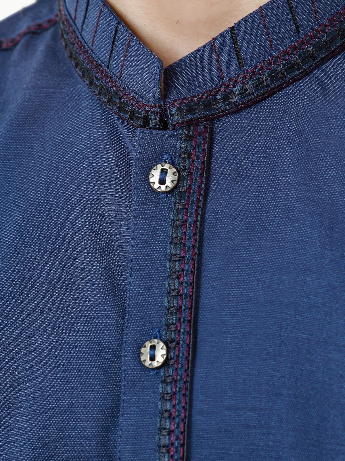 Boy's Blue Kurta Shalwar - EBTKS23-3811 - Image 5