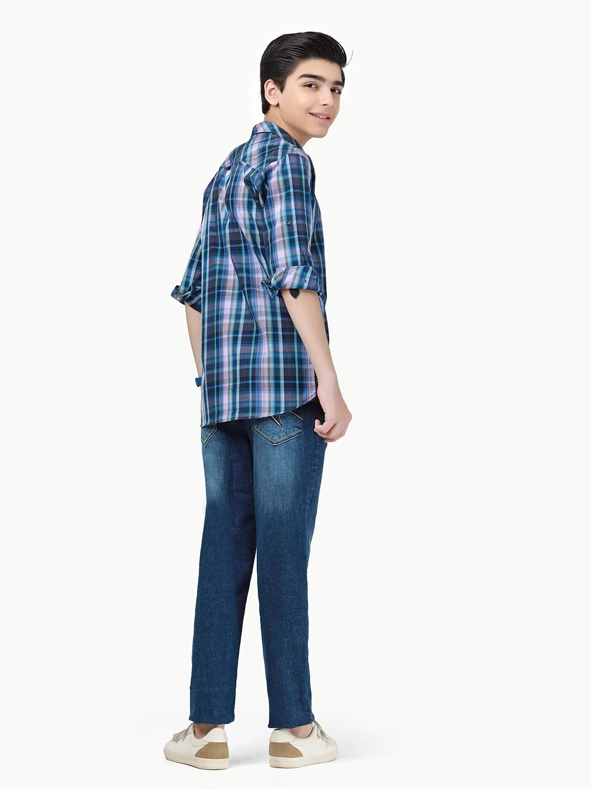 Boy's Blue Multi Shirt - EBTS22-27447 - Image 6