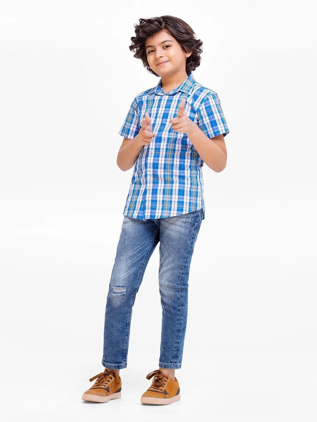 Boy's Blue Multi Shirt - EBTS23-27476 - Image 2