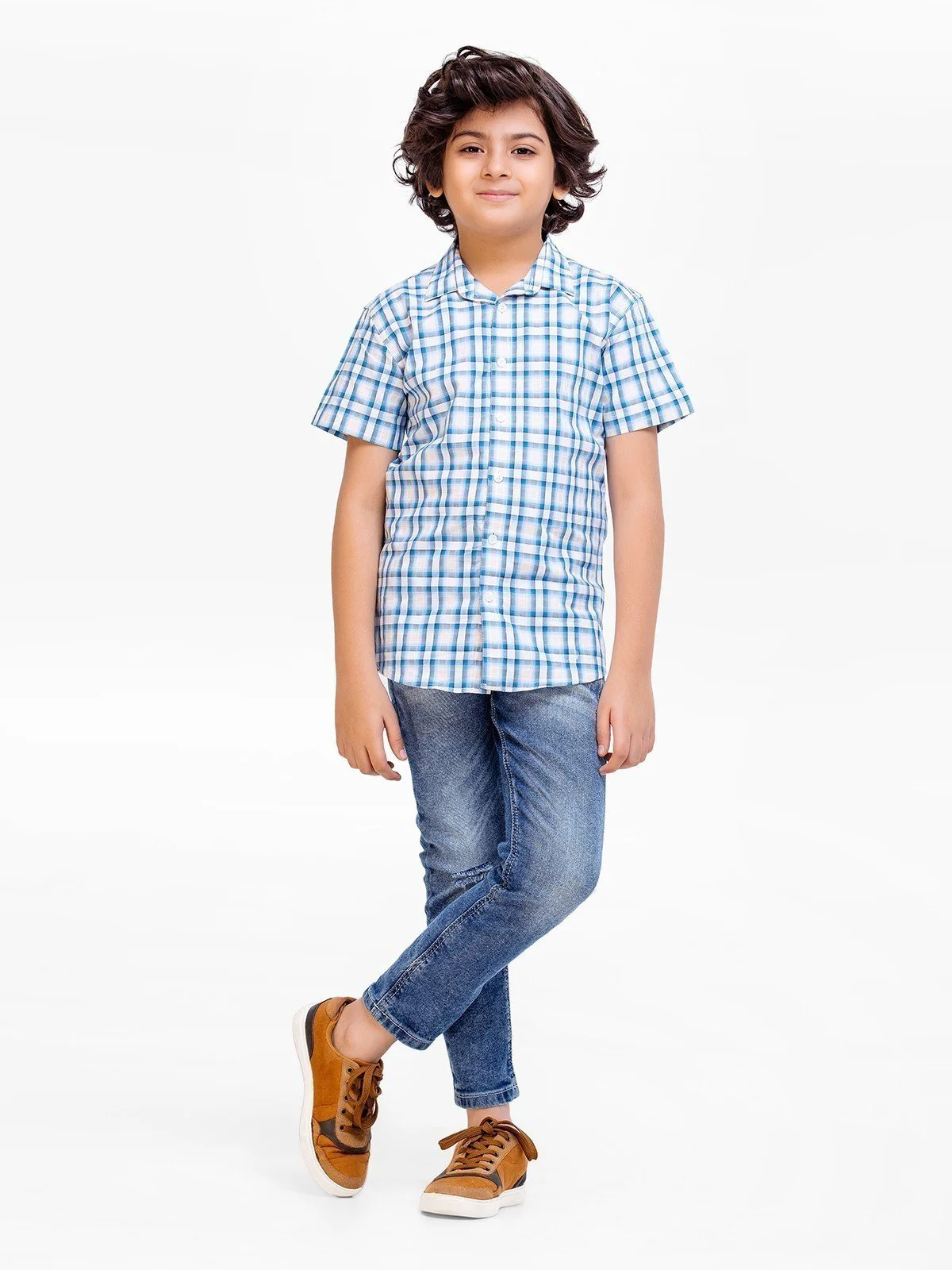Boy's Blue Multi Shirt - EBTS23-27482