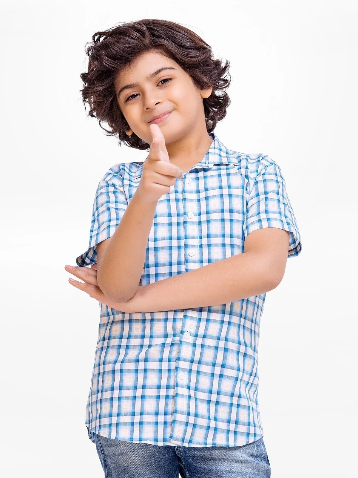 Boy's Blue Multi Shirt - EBTS23-27482 - Image 3