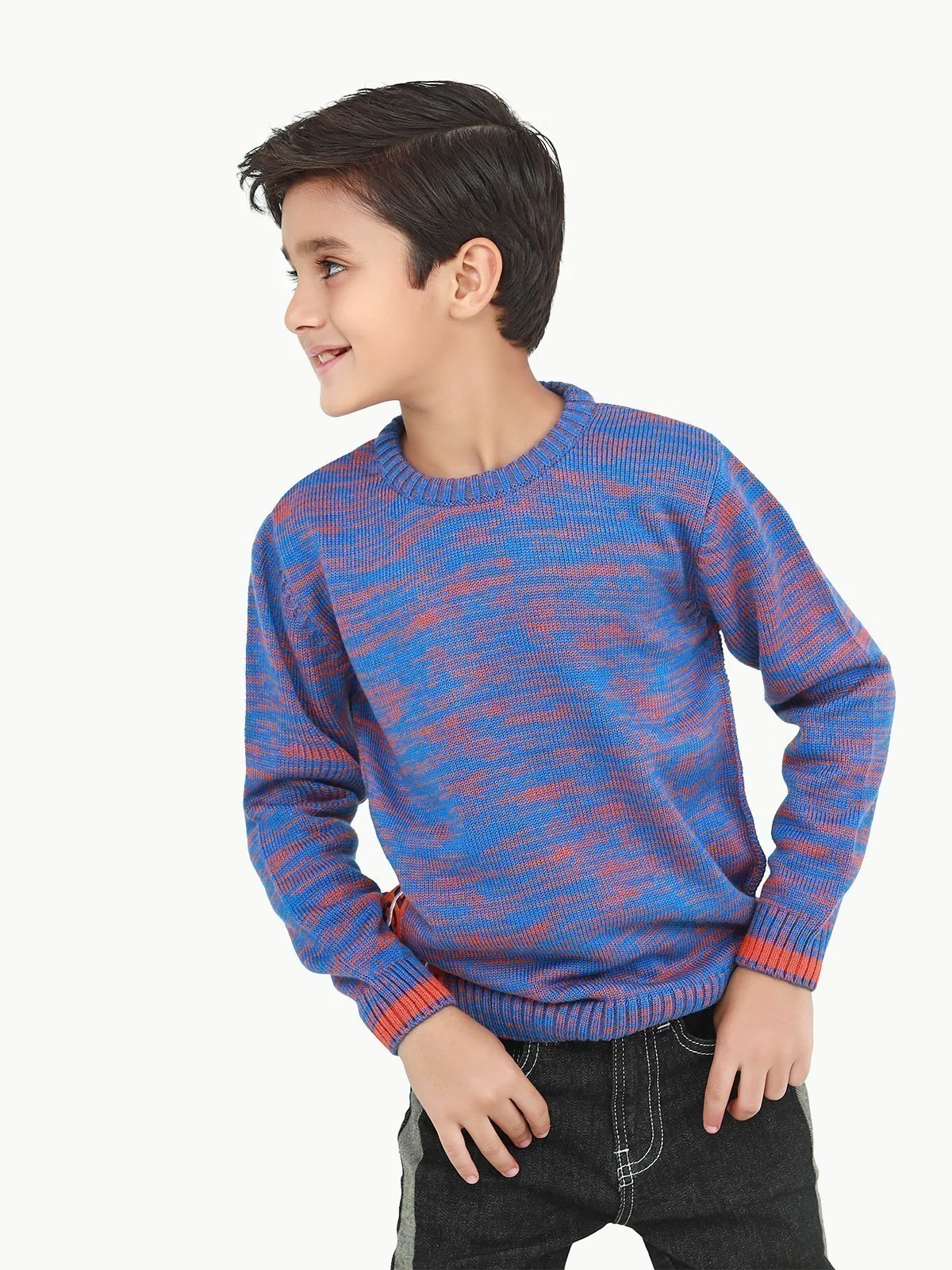 Boy's Blue & Orange Sweater - EBTSWT22-003 - Image 3