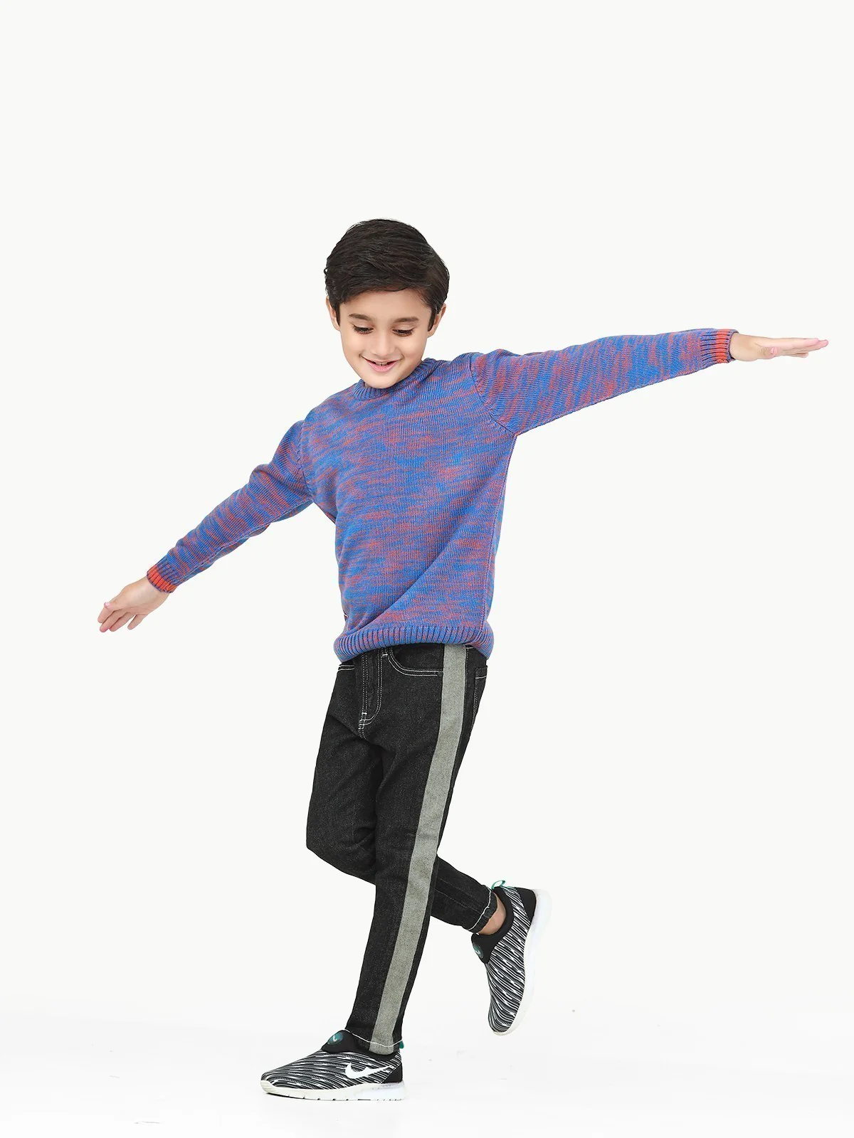 Boy's Blue & Orange Sweater - EBTSWT22-003 - Image 4