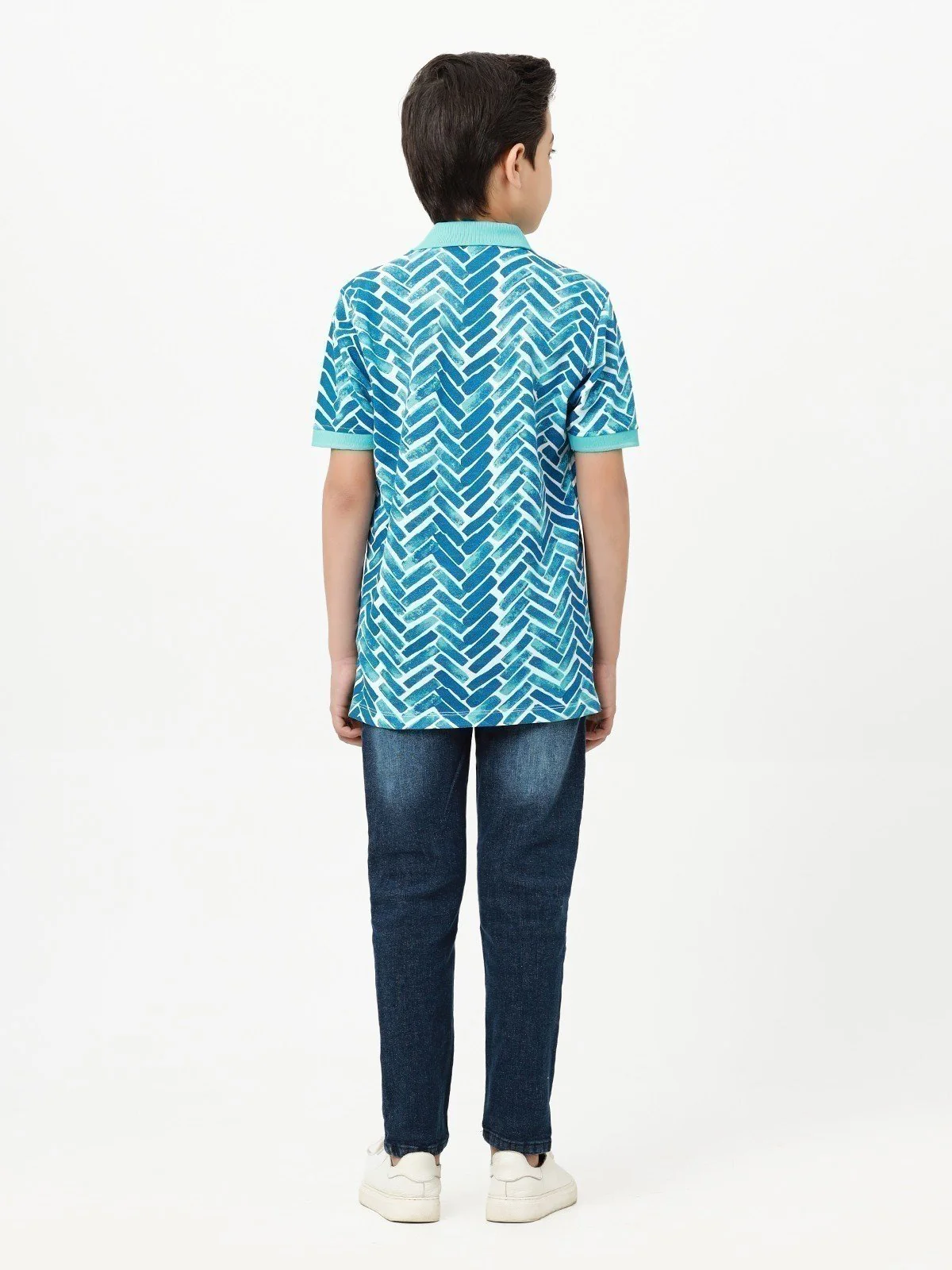 Boy's Blue Polo Shirt - EBTPS23-014 - Image 4
