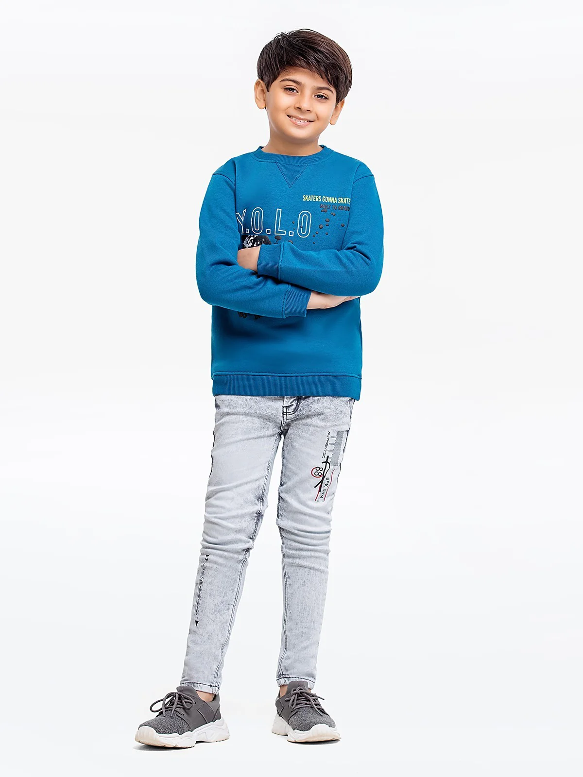 Boy's Blue Sweatshirt - EBTSS23-004 - Image 2