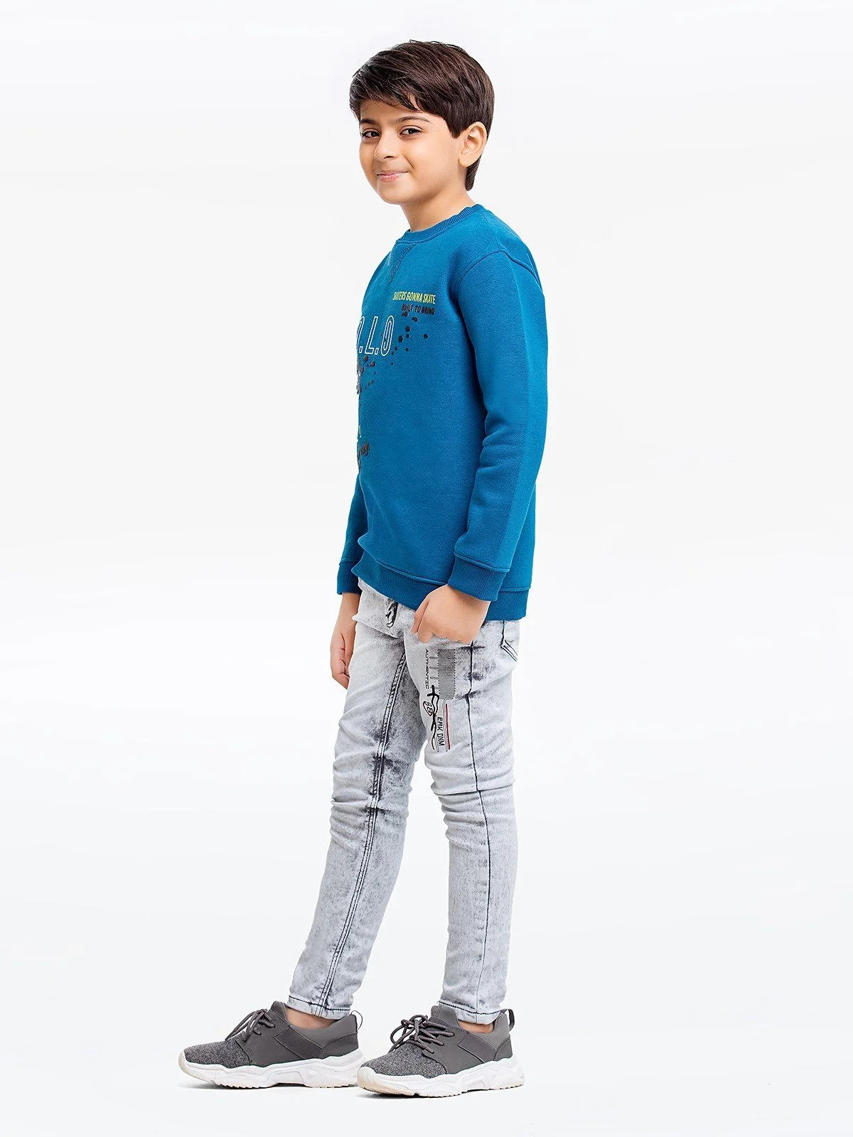 Boy's Blue Sweatshirt - EBTSS23-004 - Image 3