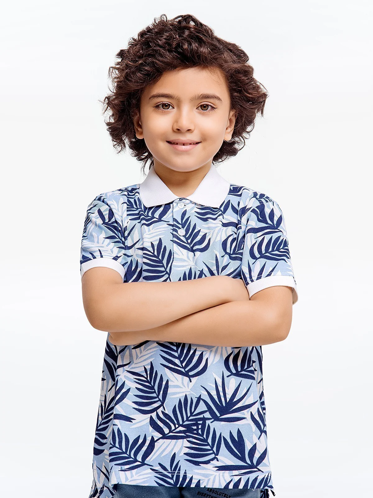 Boy's Blue & White Polo Shirt - EBTPS23-026 - Image 2