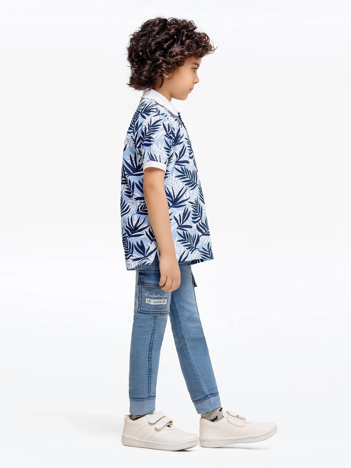 Boy's Blue & White Polo Shirt - EBTPS23-026 - Image 3