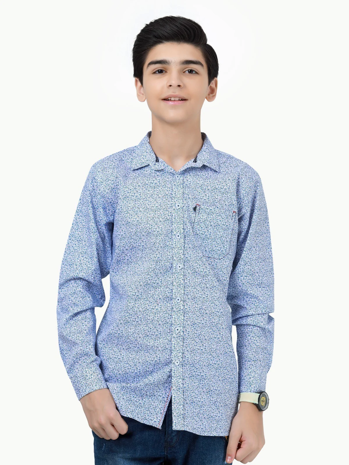 Boy's Blue & White Shirt - EBTS22-27433 - Image 2
